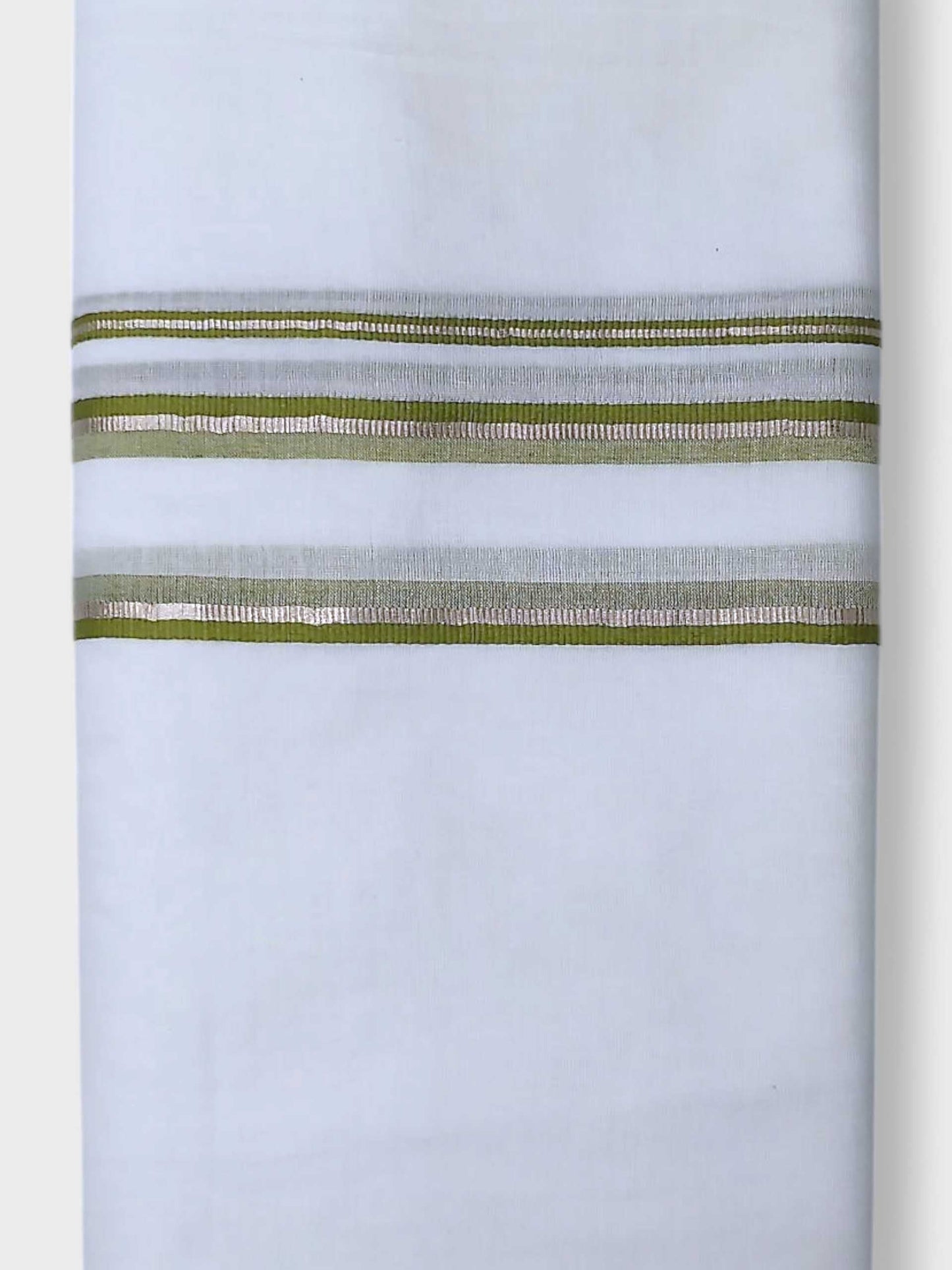 Pure White Cotton Men's Double Dhoti