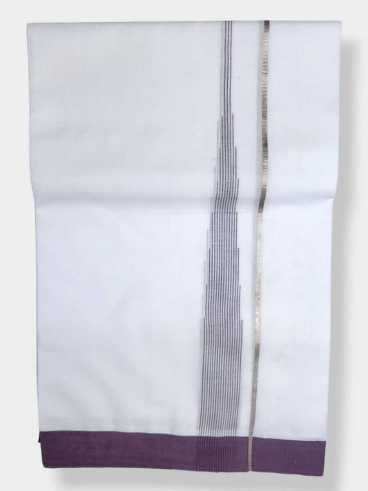 Pure White Cotton Men's Double Dhoti