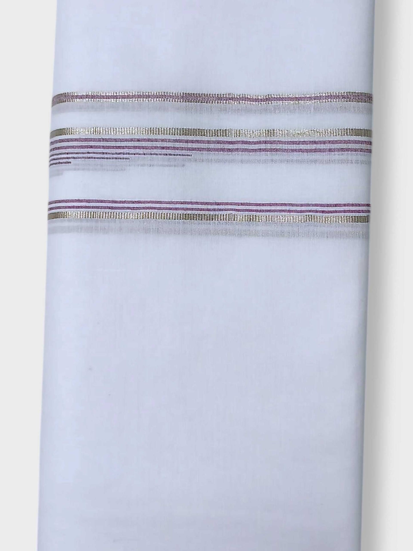 Pure White Cotton Men's Double Dhoti