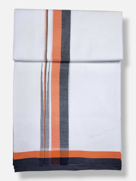 Pure White Cotton Men's Double Dhoti