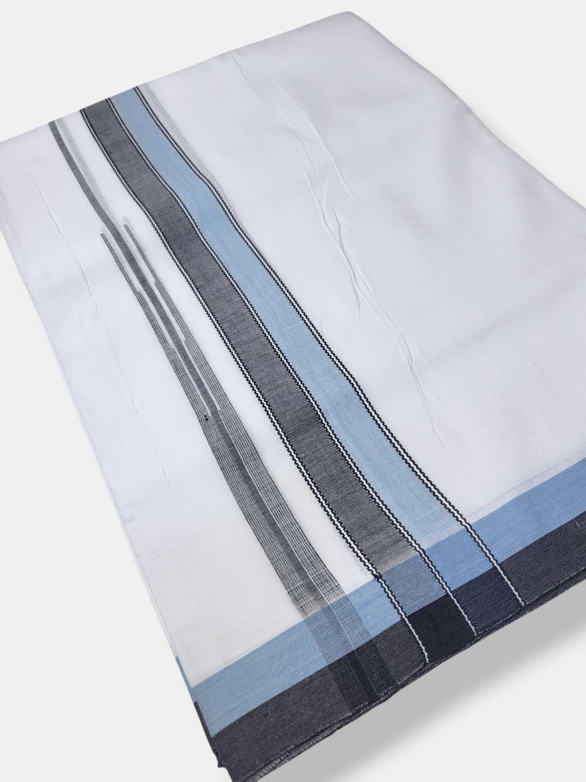 Pure White Cotton Men's Double Dhoti