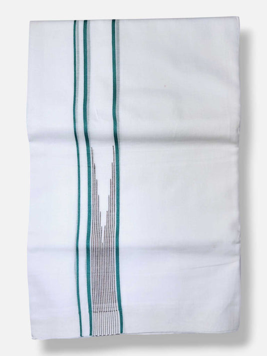Pure White Cotton Men's Double Dhoti