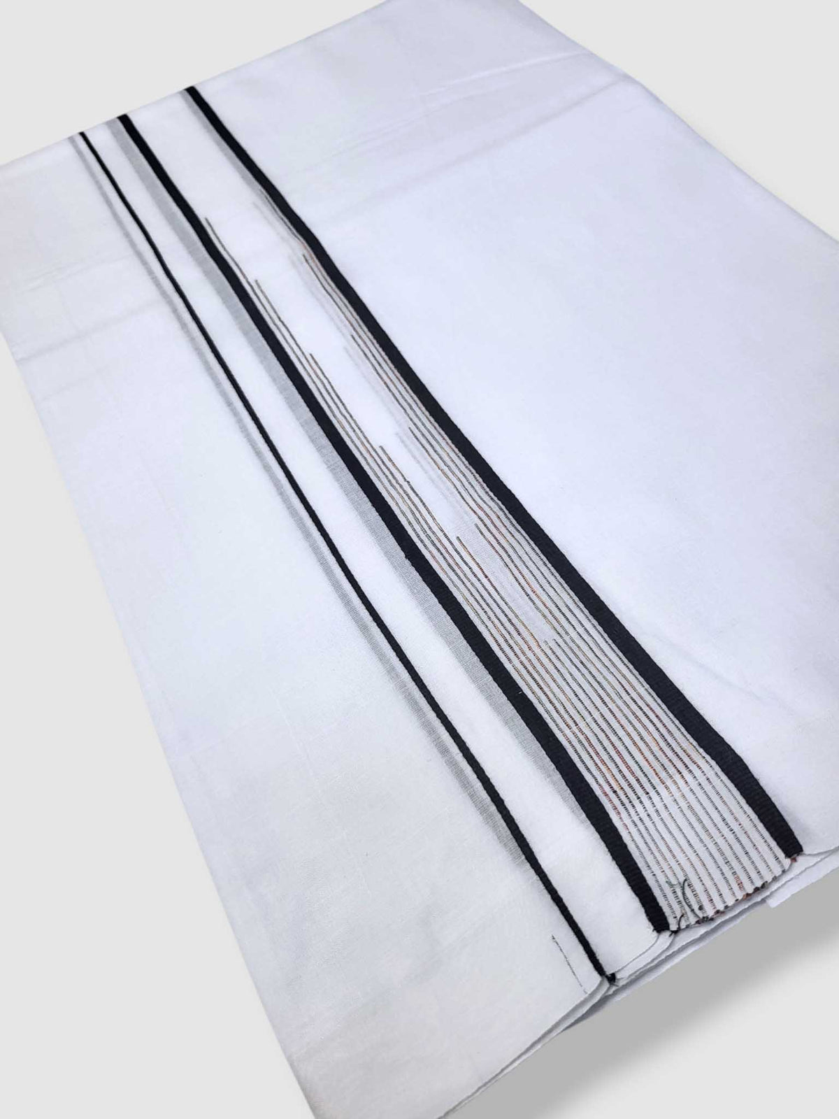 Pure White Cotton Men's Double Dhoti