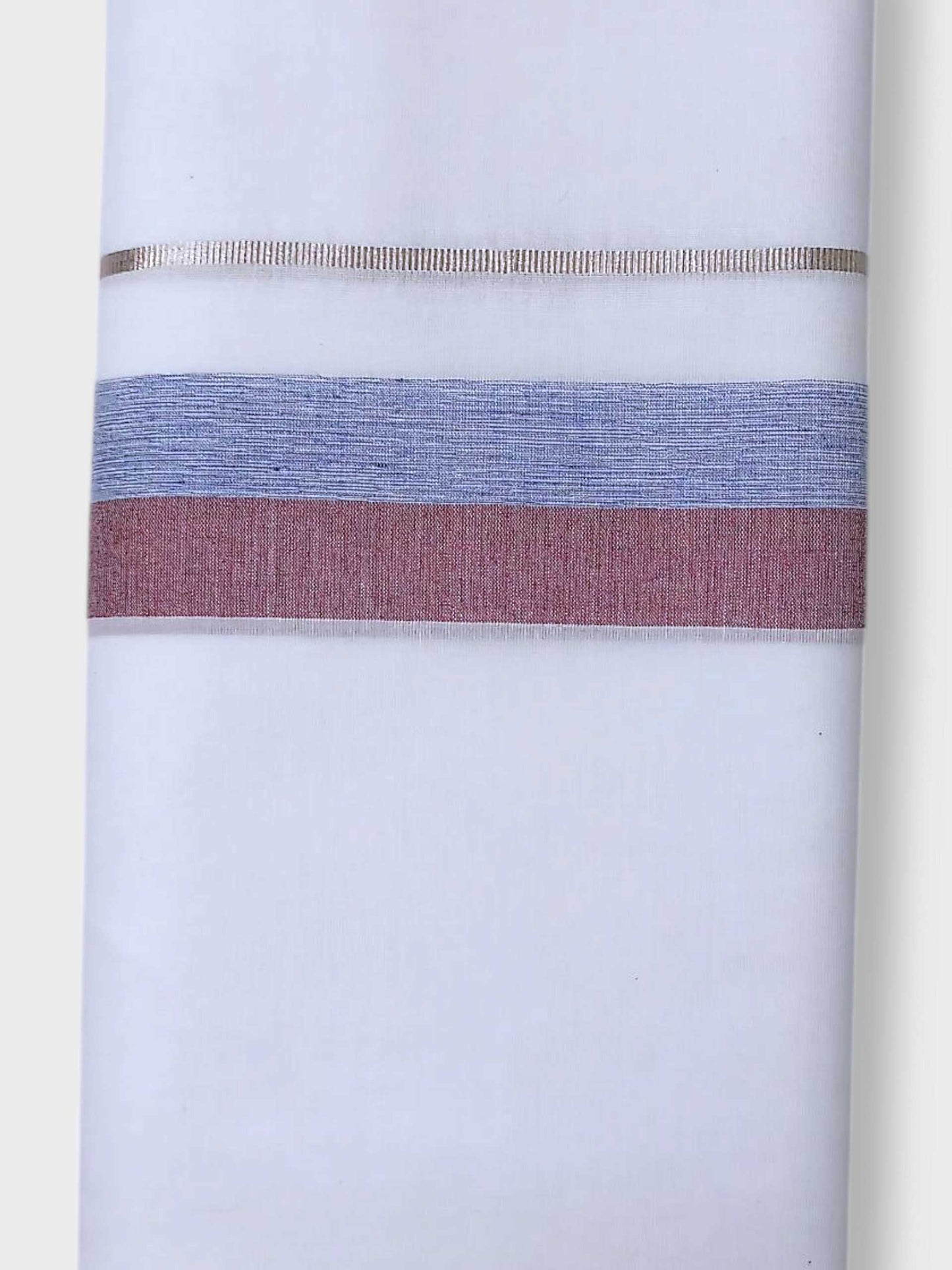Pure White Cotton Men's Double Dhoti