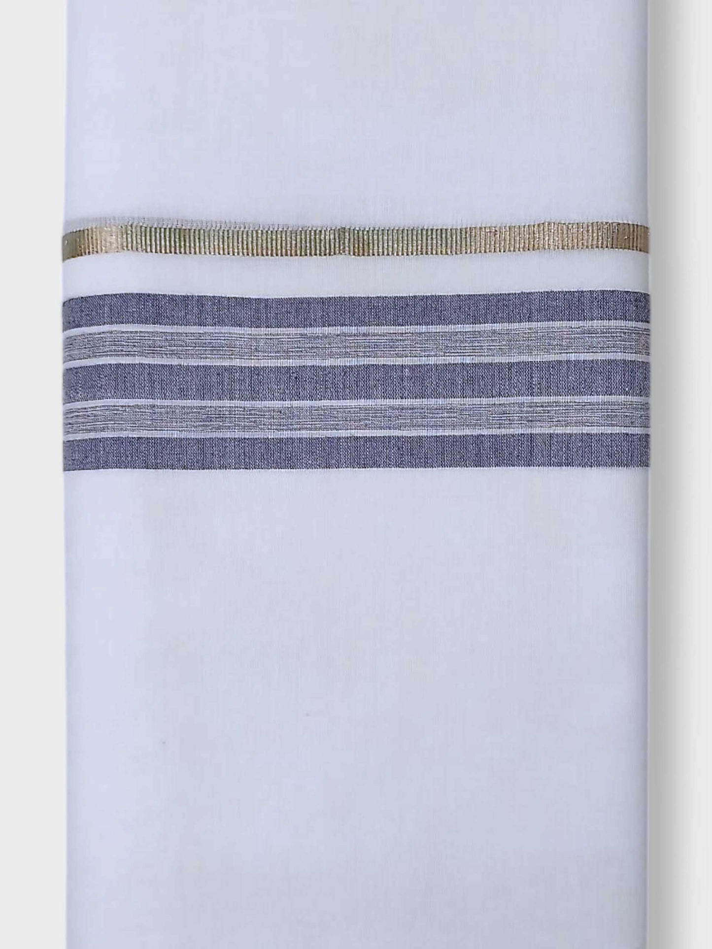 Pure White Cotton Men's Double Dhoti