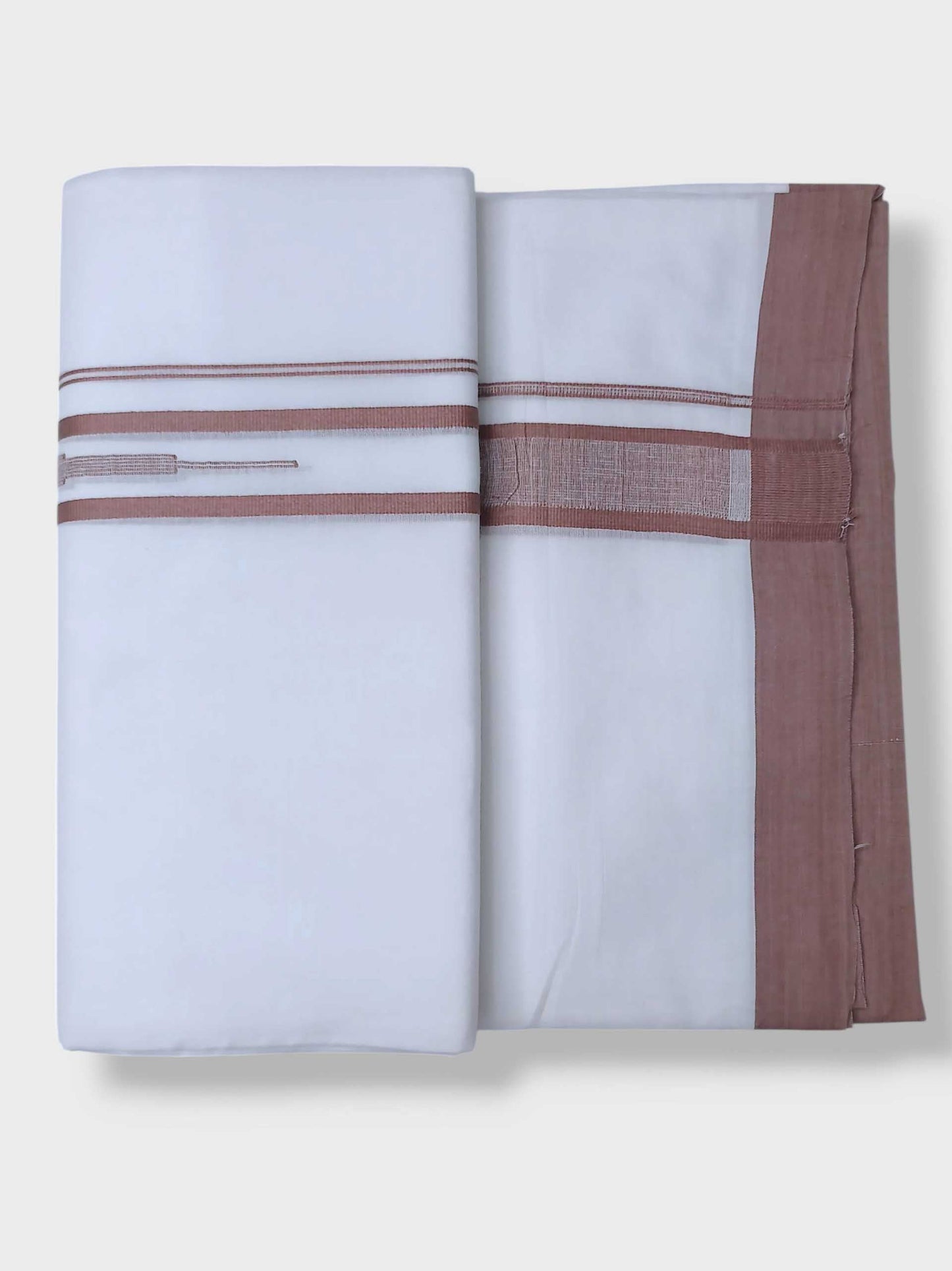 Pure White Cotton Men's Double Dhoti