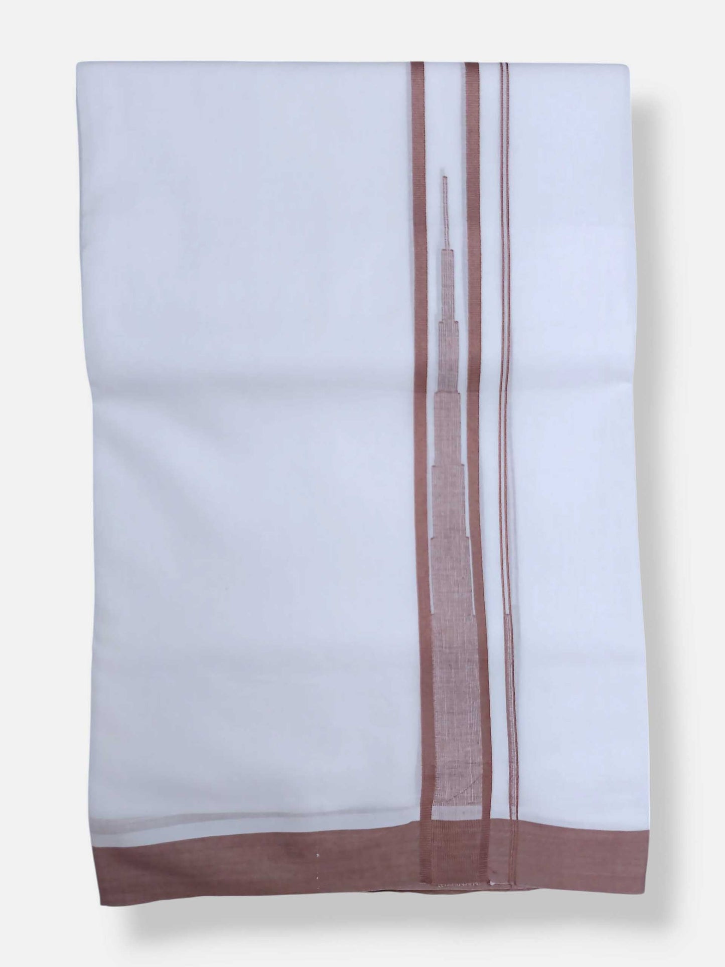 Pure White Cotton Men's Double Dhoti