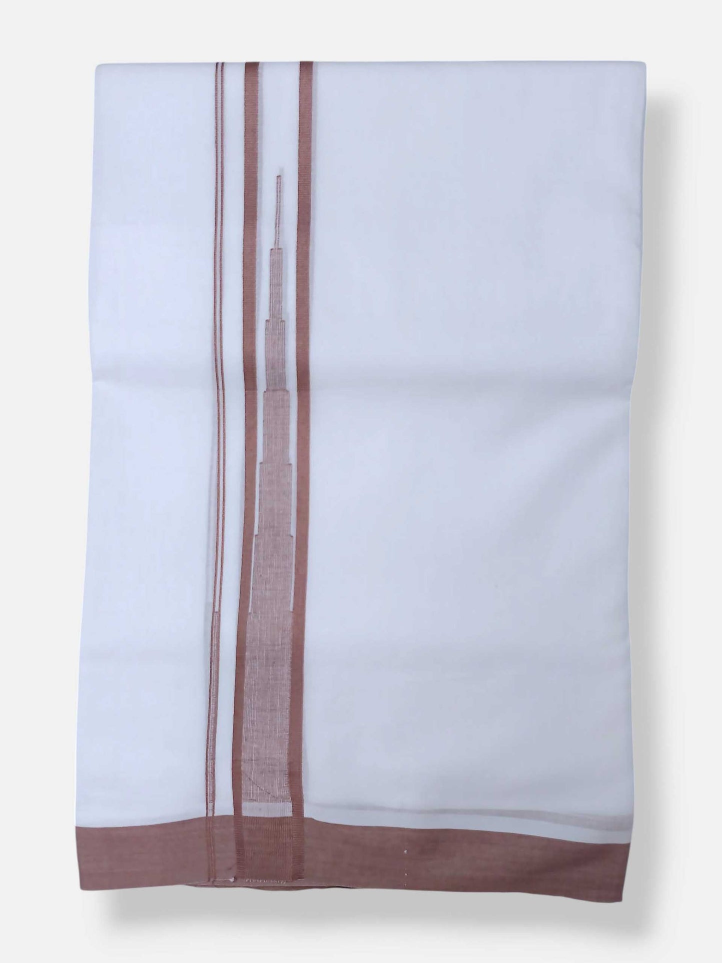 Pure White Cotton Men's Double Dhoti