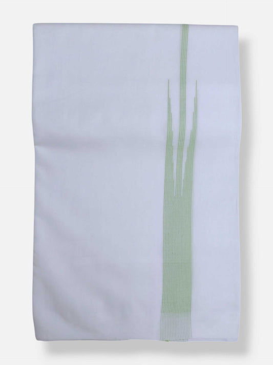 Pure White Cotton Men's Double Dhoti