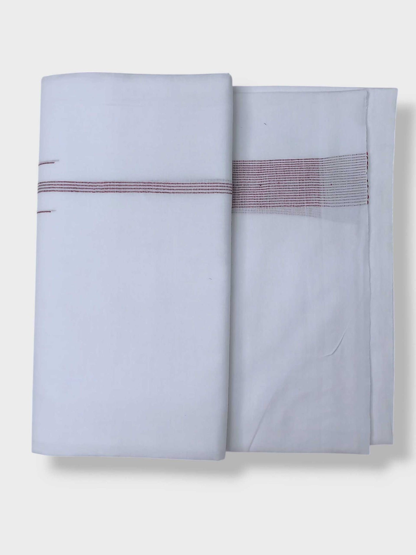 Pure White Cotton Men's Double Dhoti