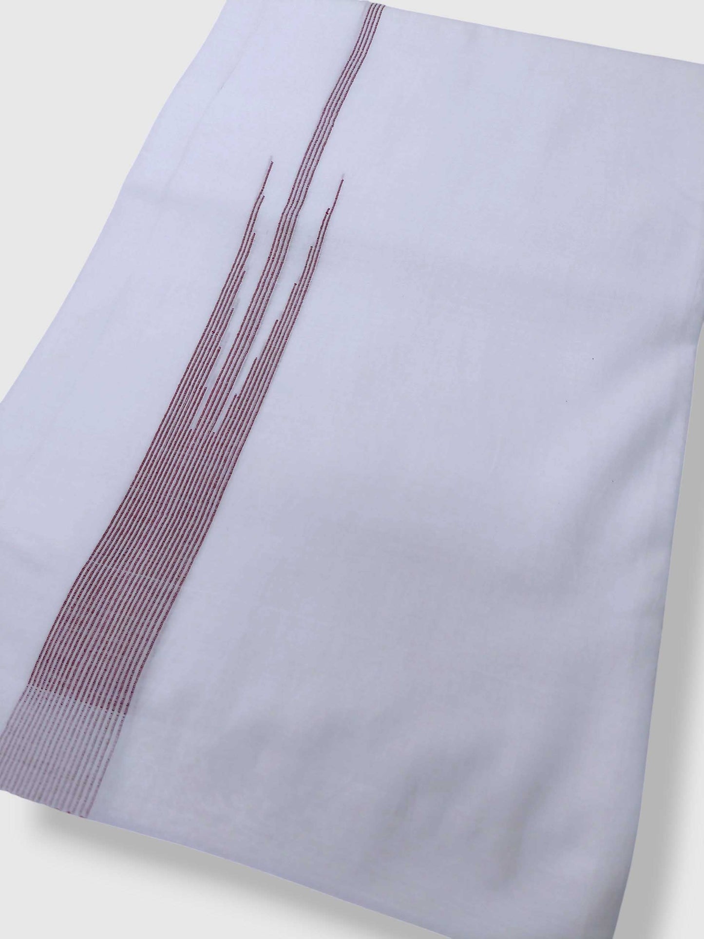 Pure White Cotton Men's Double Dhoti