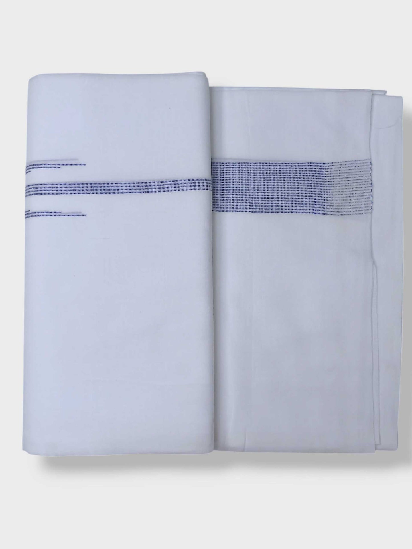Pure White Cotton Men's Double Dhoti