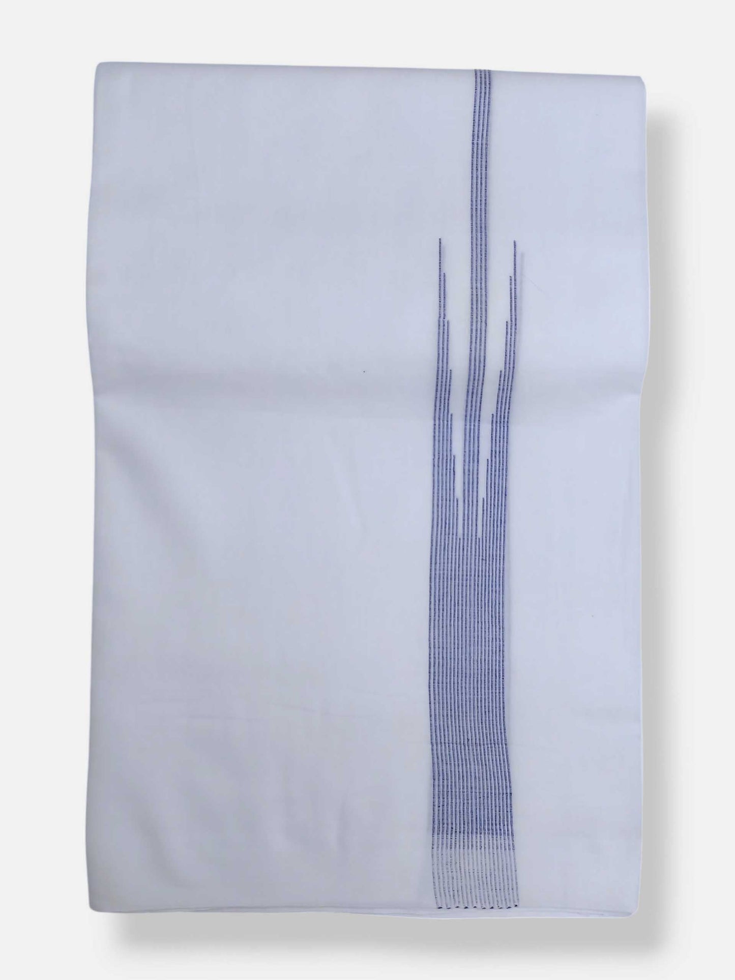 Pure White Cotton Men's Double Dhoti