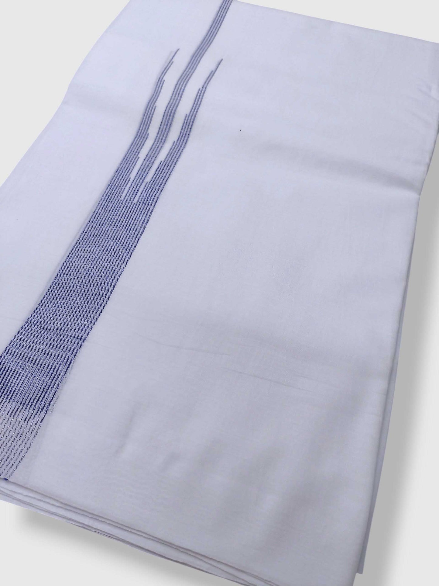 Pure White Cotton Men's Double Dhoti