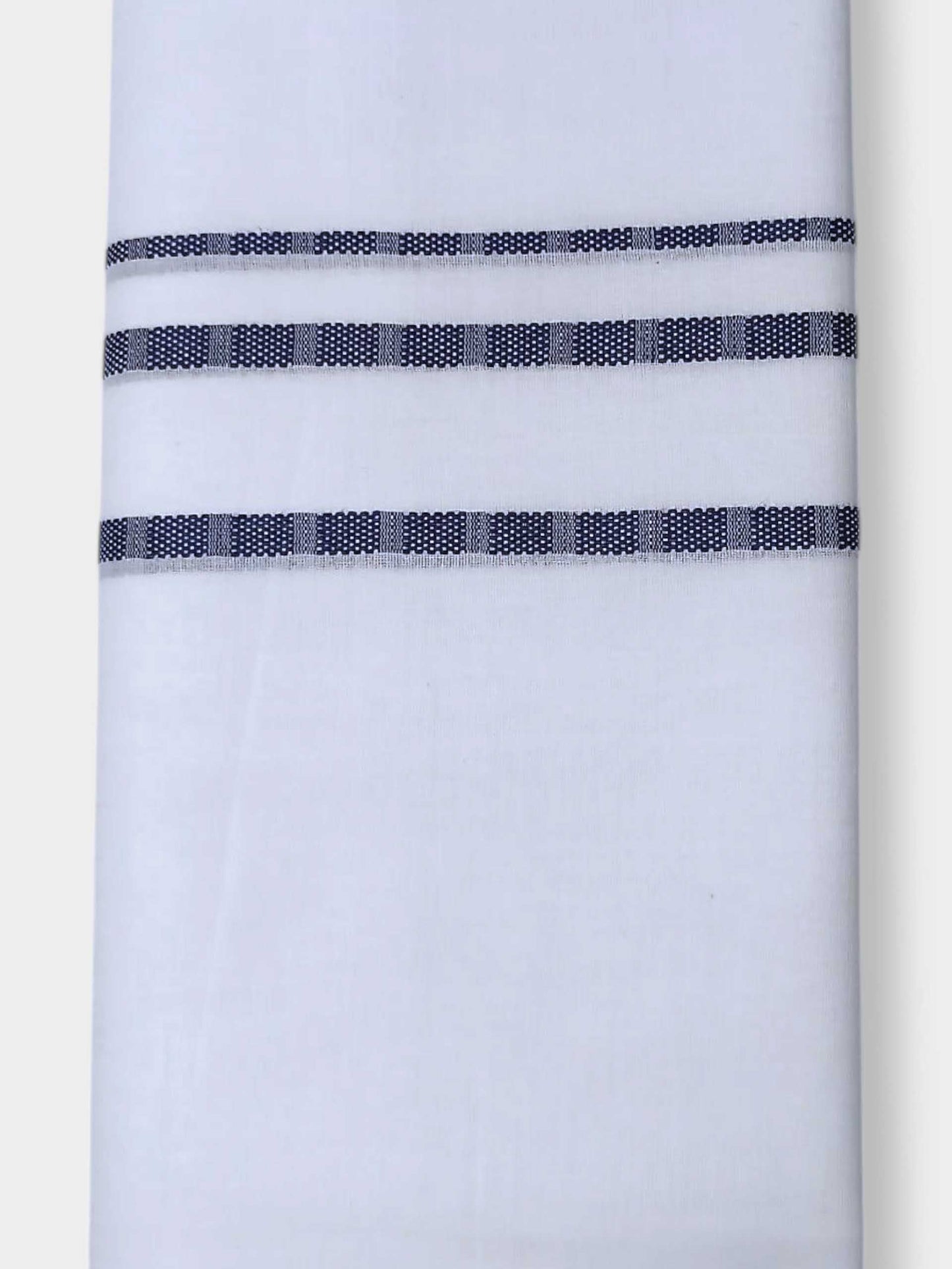 Pure White Cotton Men's Double Dhoti