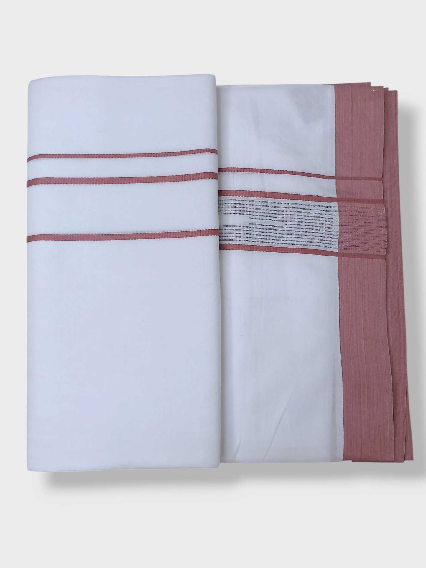 Pure White Cotton Men's Double Dhoti