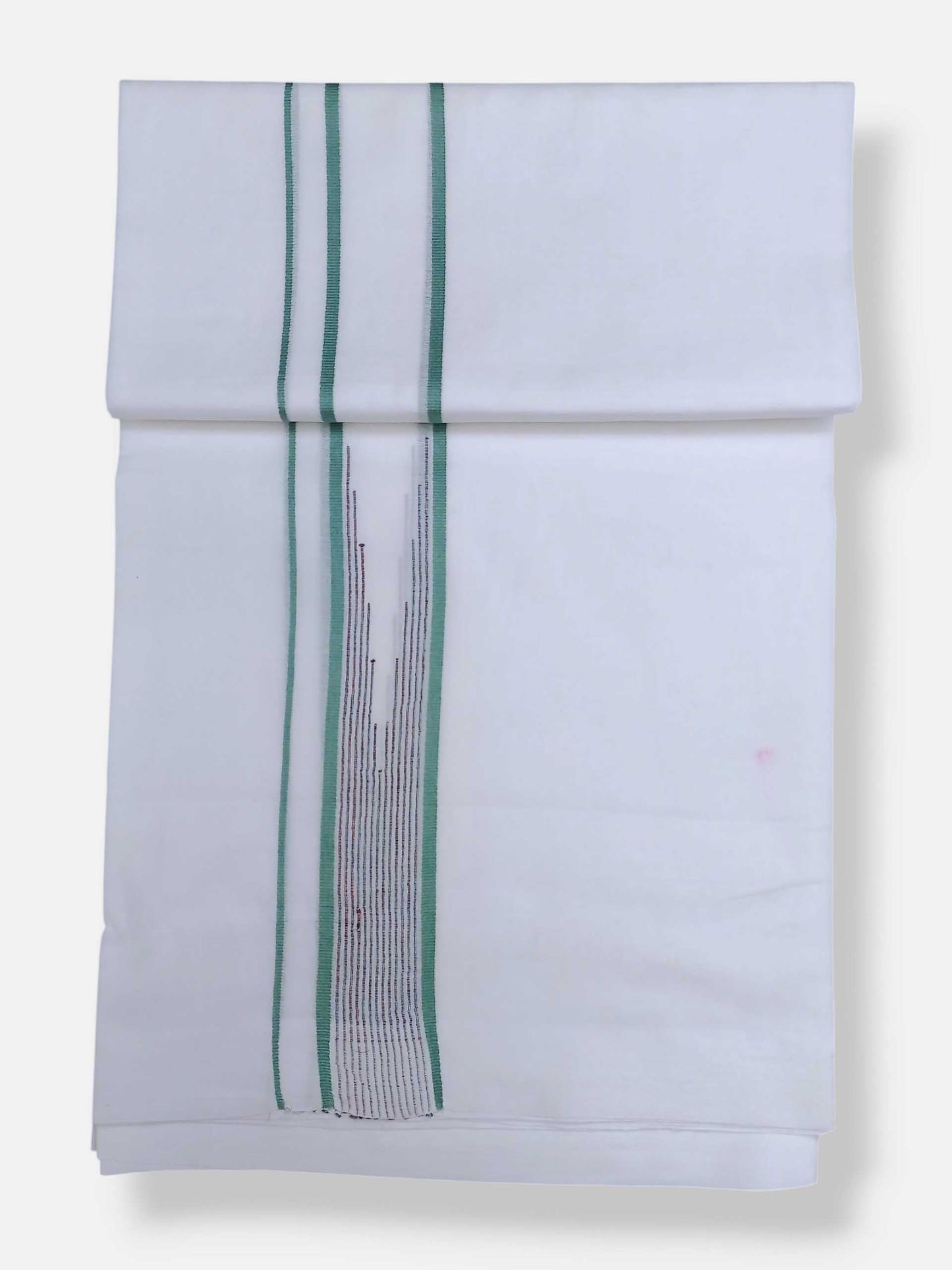 Pure White Cotton Men's Double Dhoti