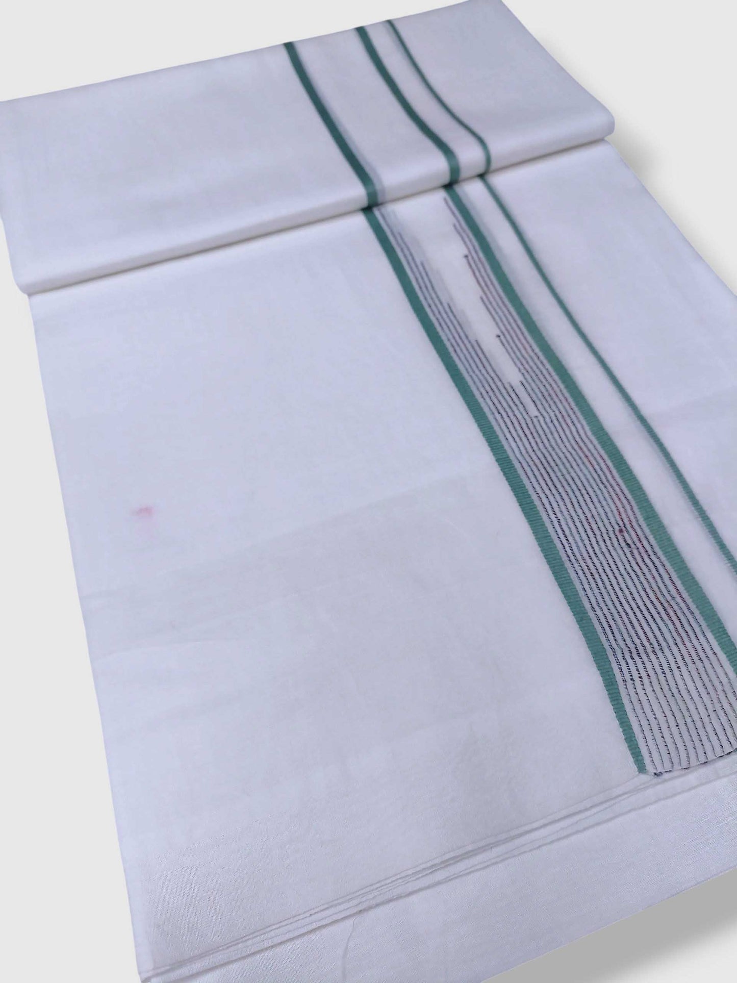 Pure White Cotton Men's Double Dhoti
