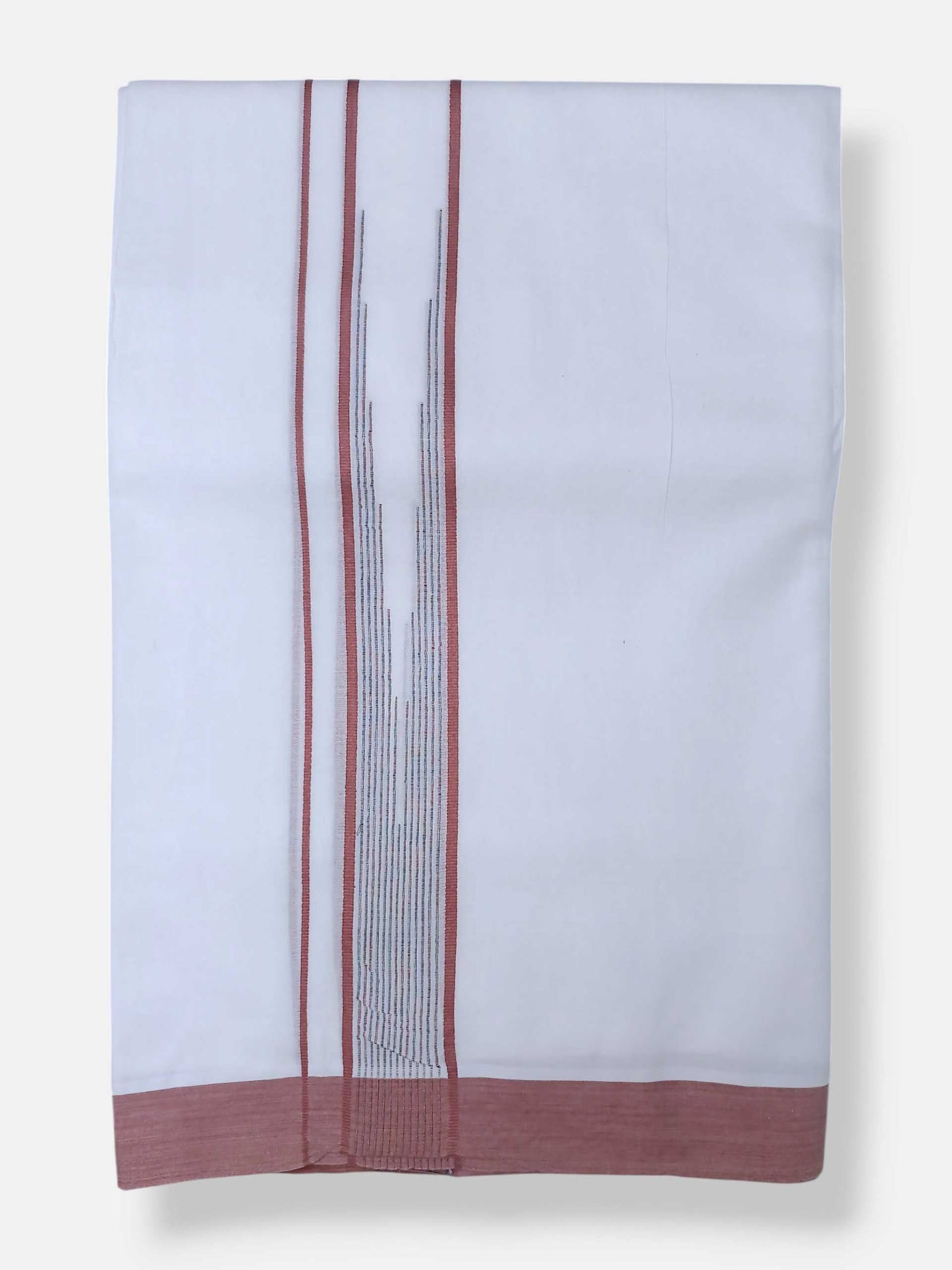 Pure White Cotton Men's Double Dhoti