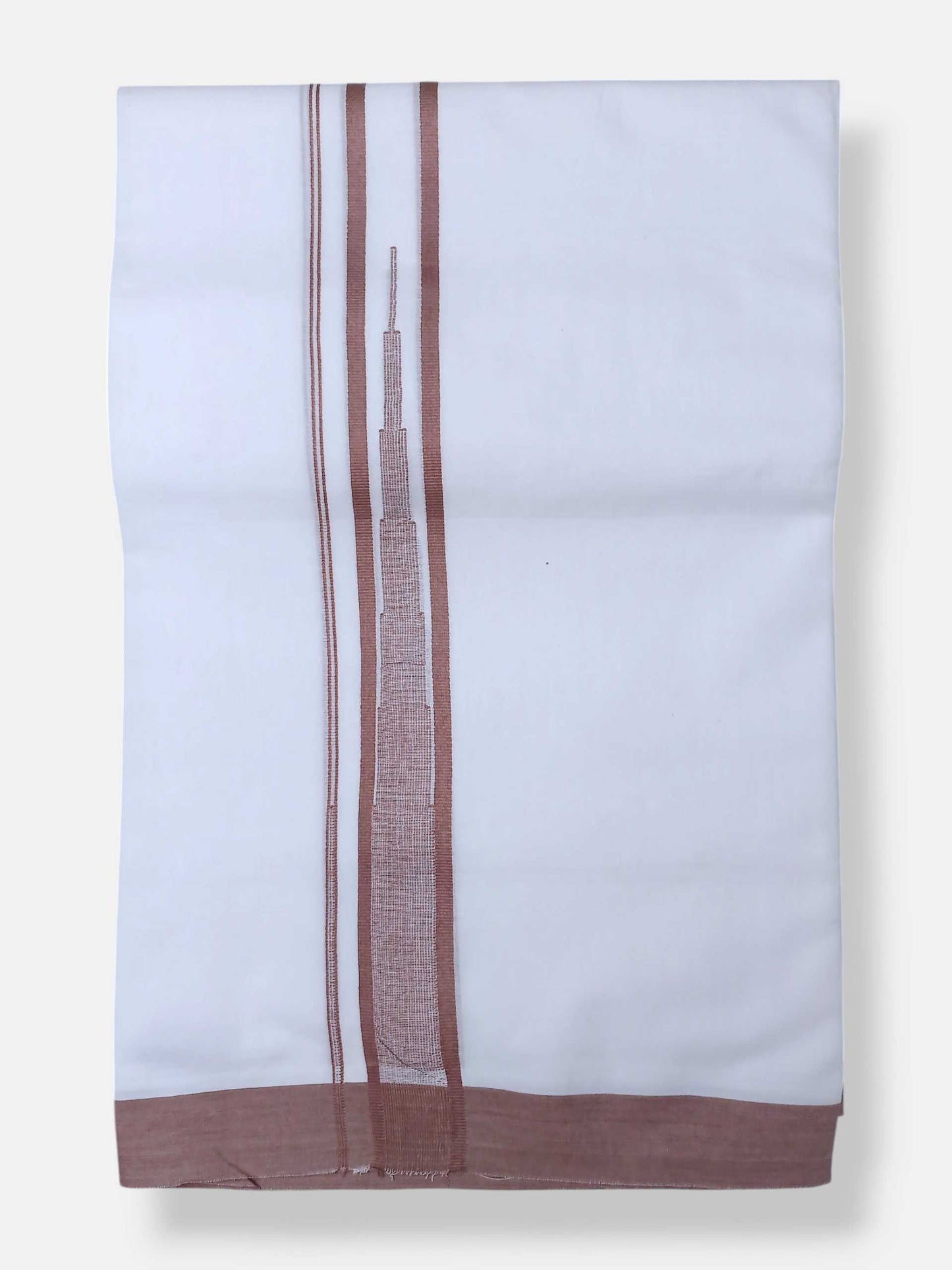 Pure White Cotton Men's Double Dhoti