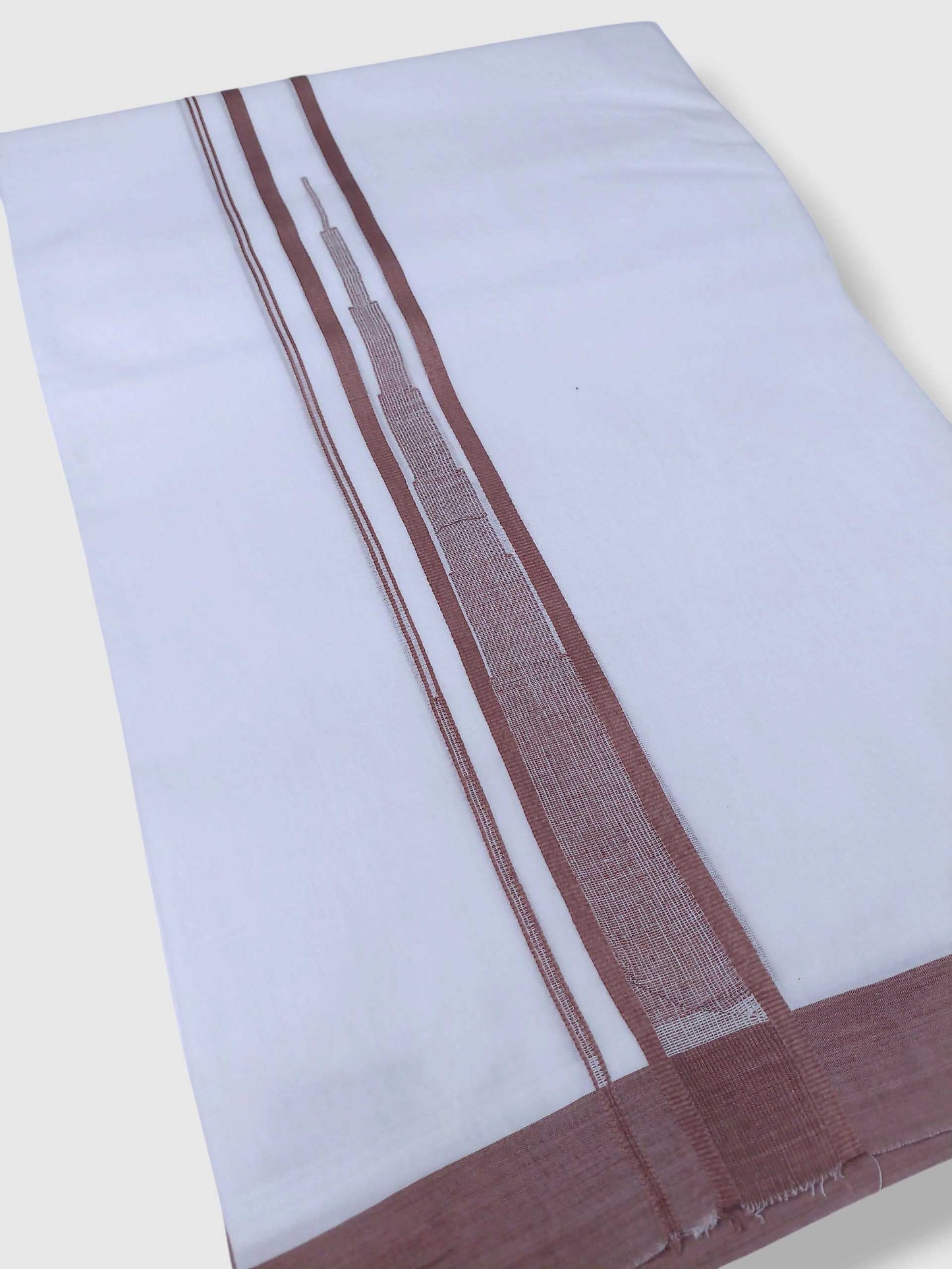 Pure White Cotton Men's Double Dhoti