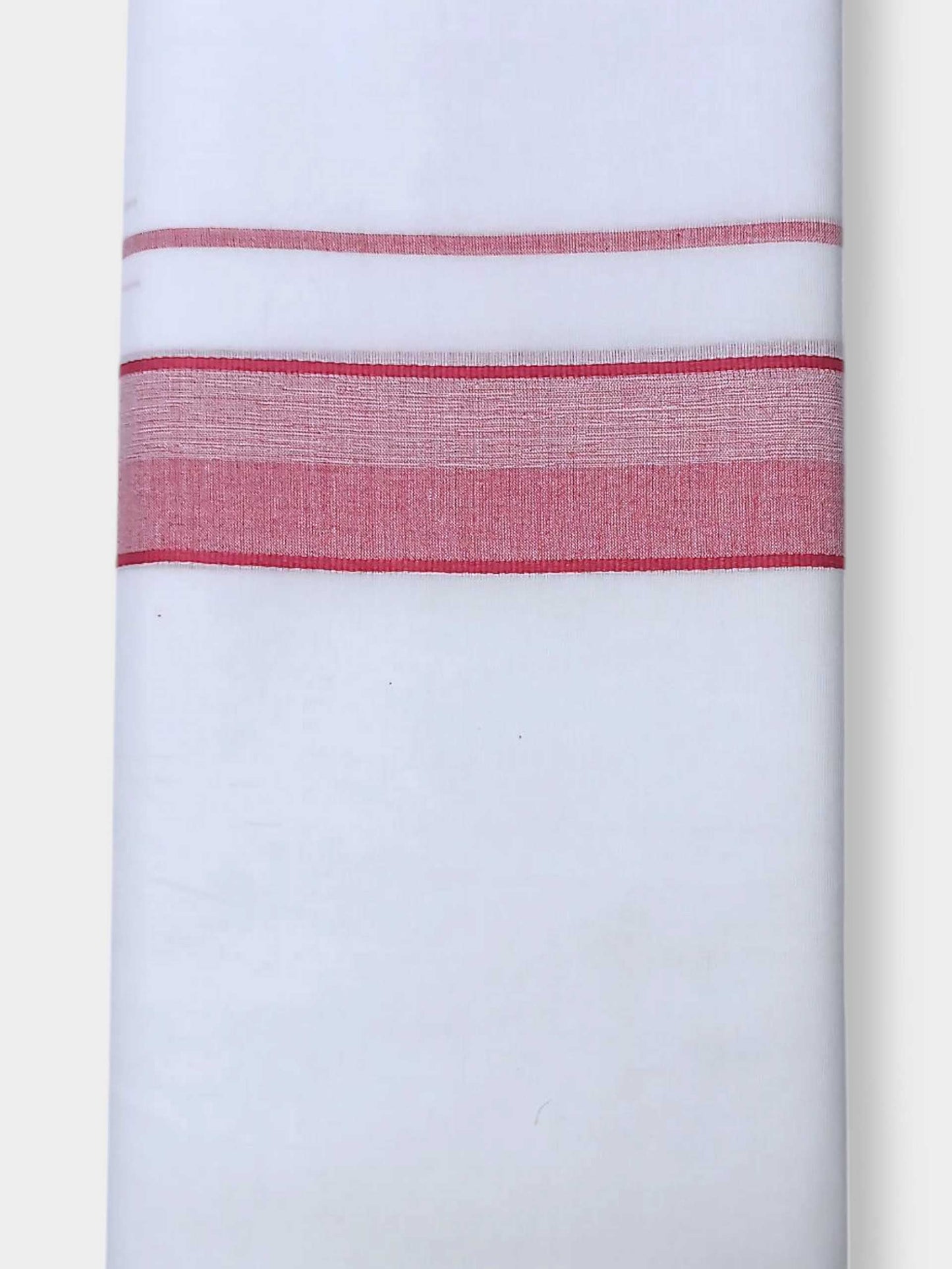 Pure White Cotton Men's Double Dhoti