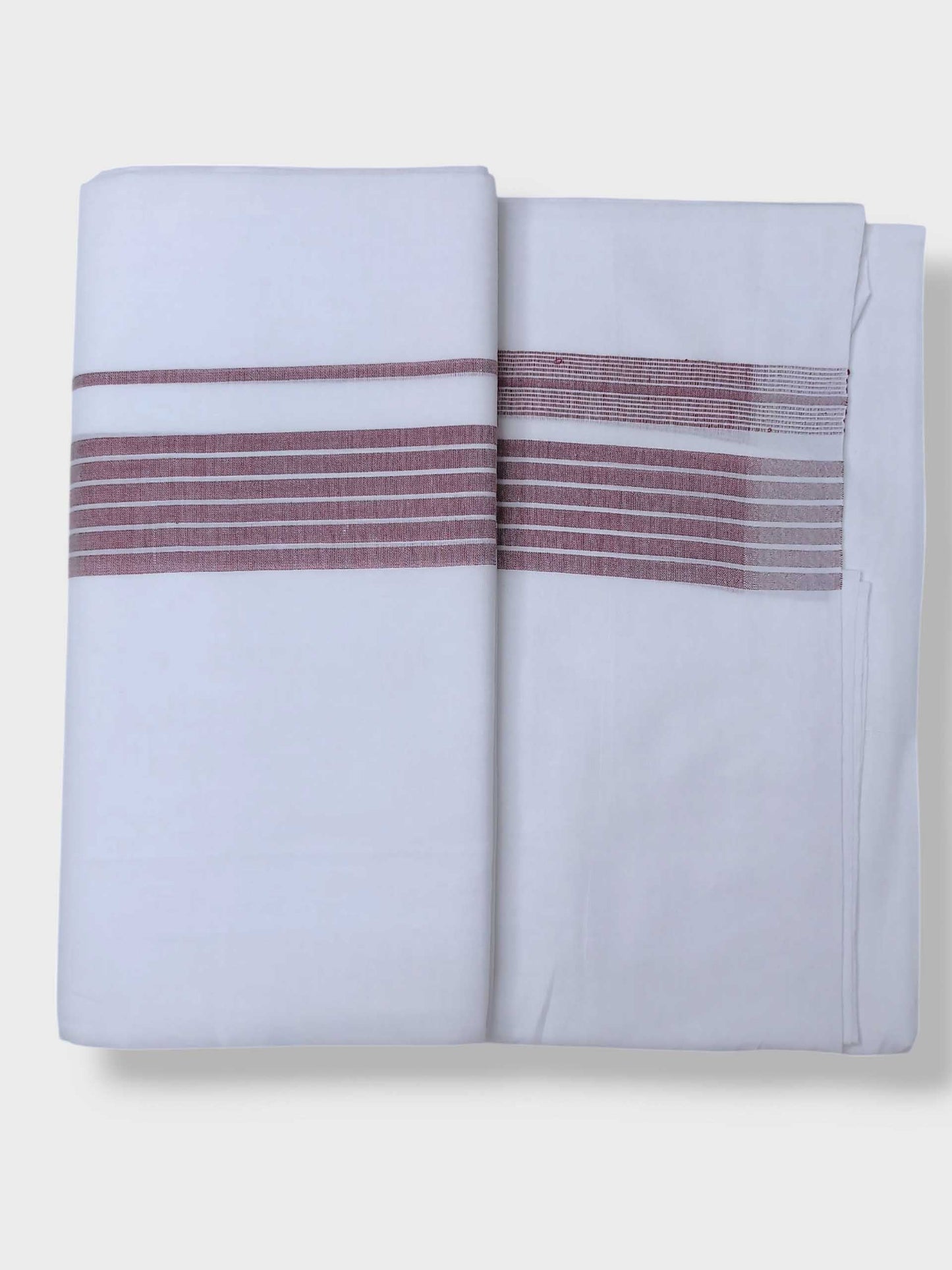 Pure White Cotton Men's Double Dhoti