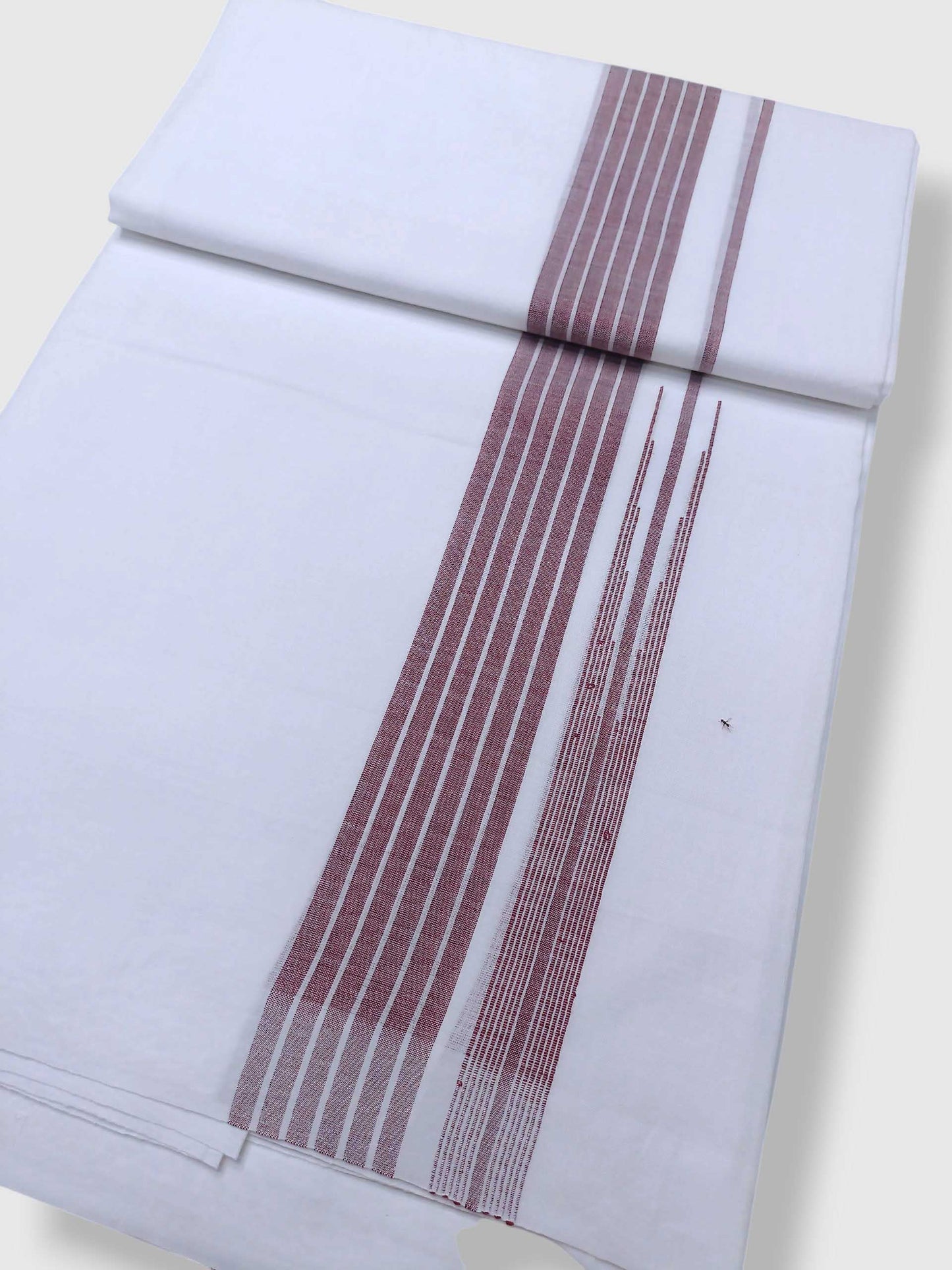 Pure White Cotton Men's Double Dhoti