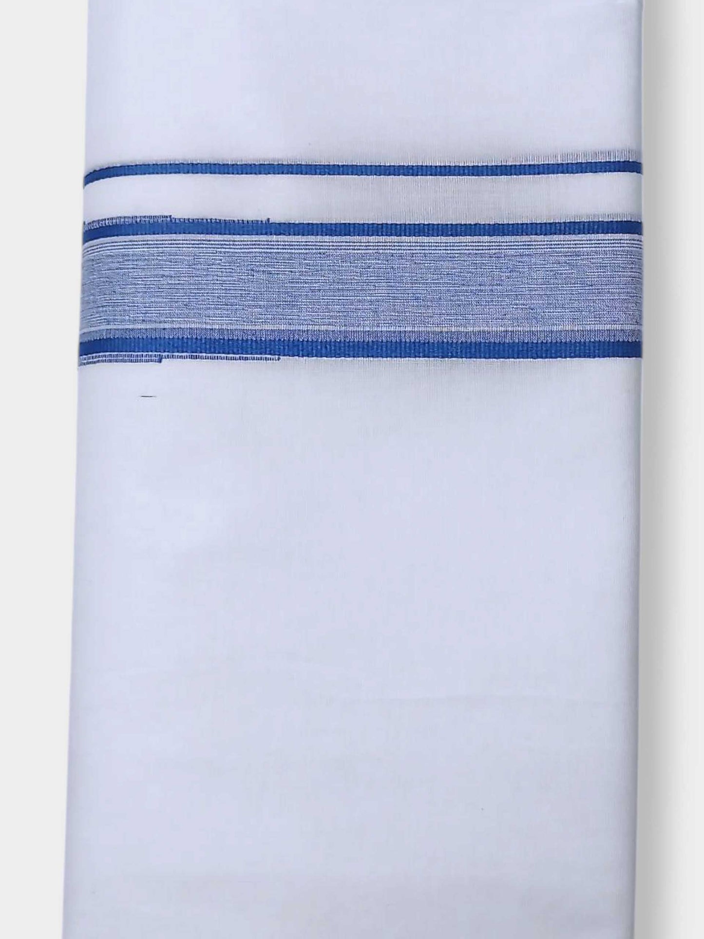 Pure White Cotton Men's Double Dhoti