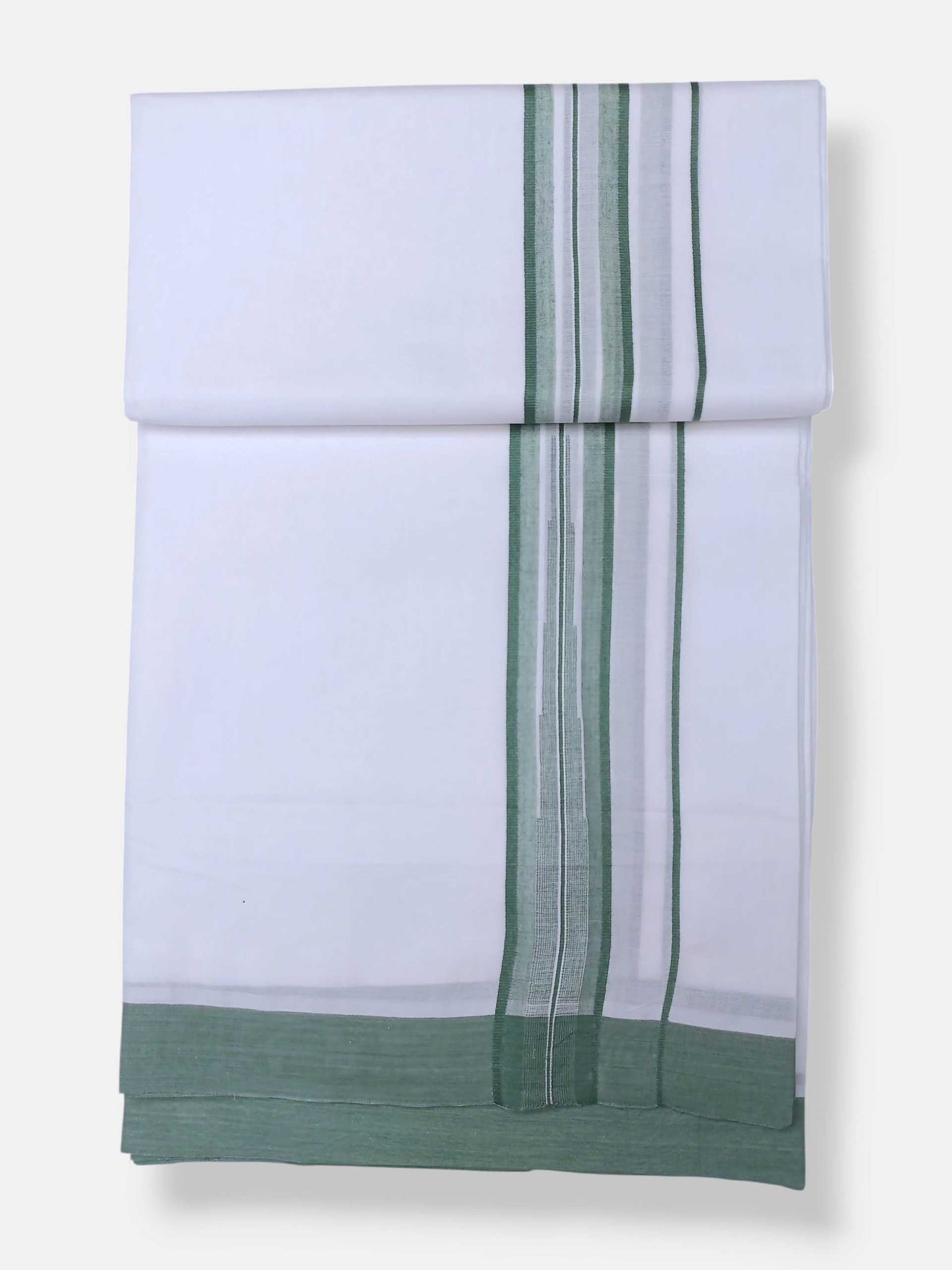 Pure White Cotton Men's Double Dhoti