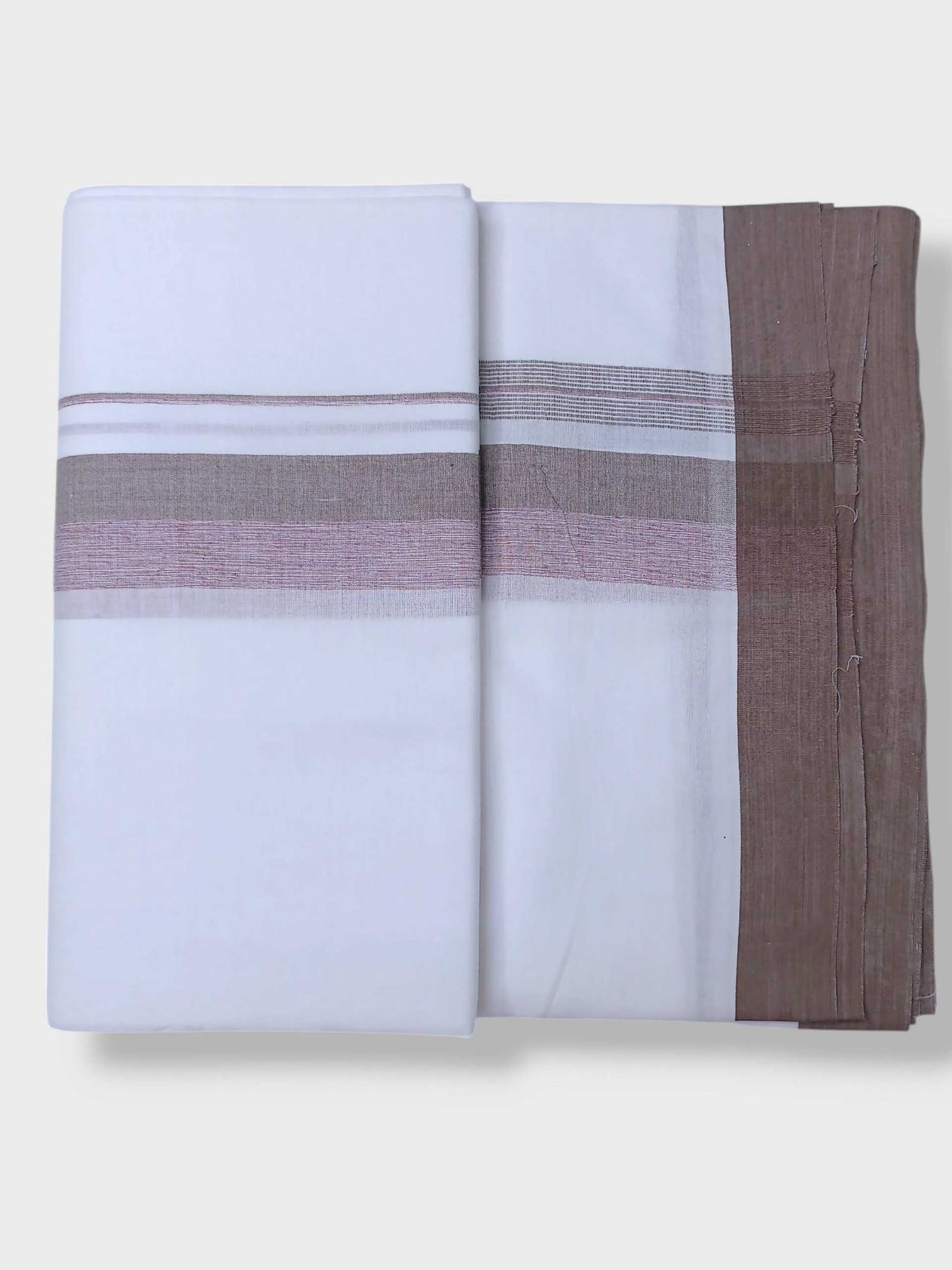 Pure White Cotton Men's Double Dhoti