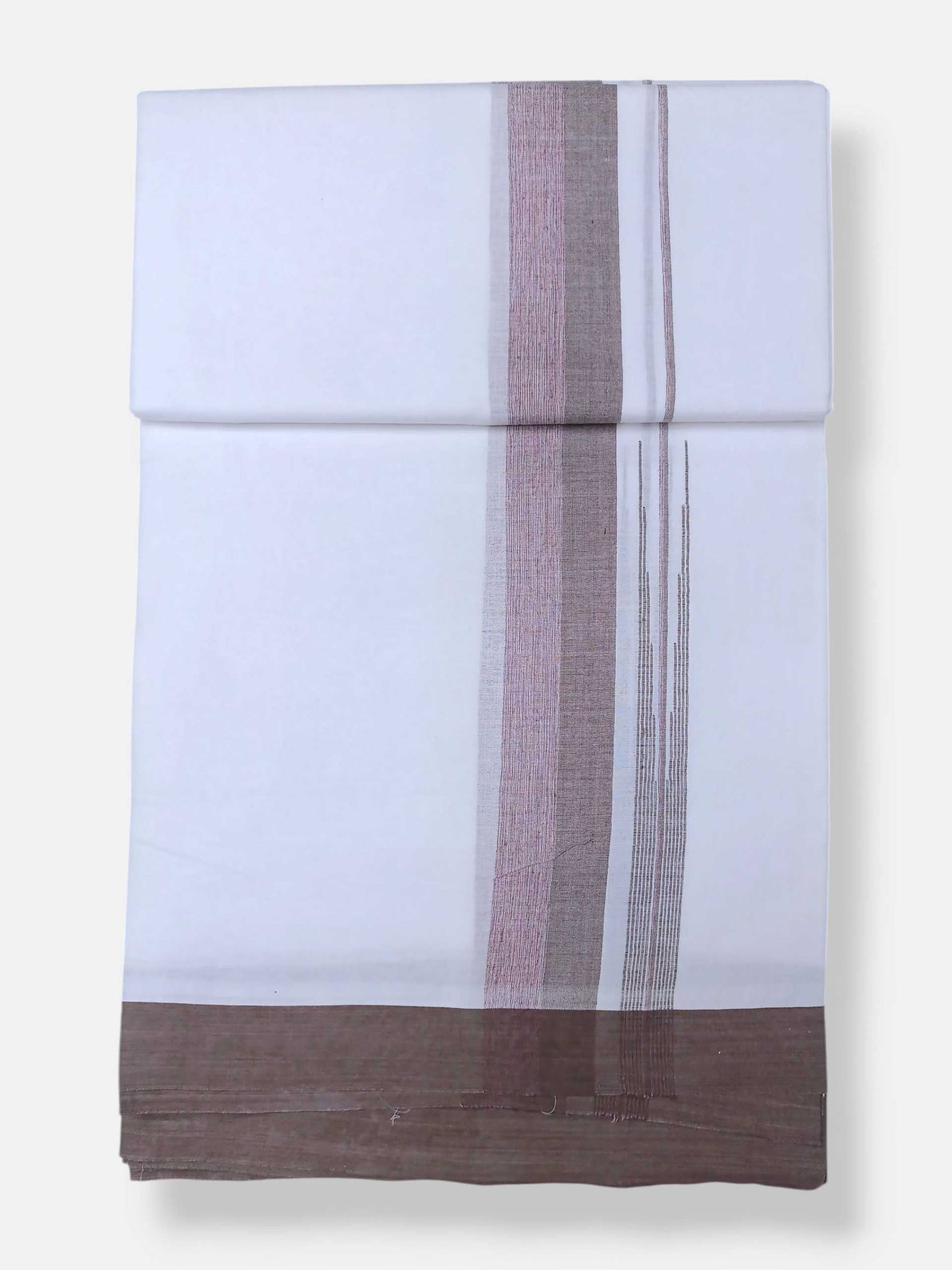 Pure White Cotton Men's Double Dhoti