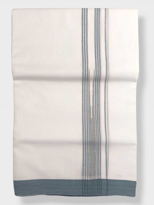 Pure White Cotton Men's Double Dhoti