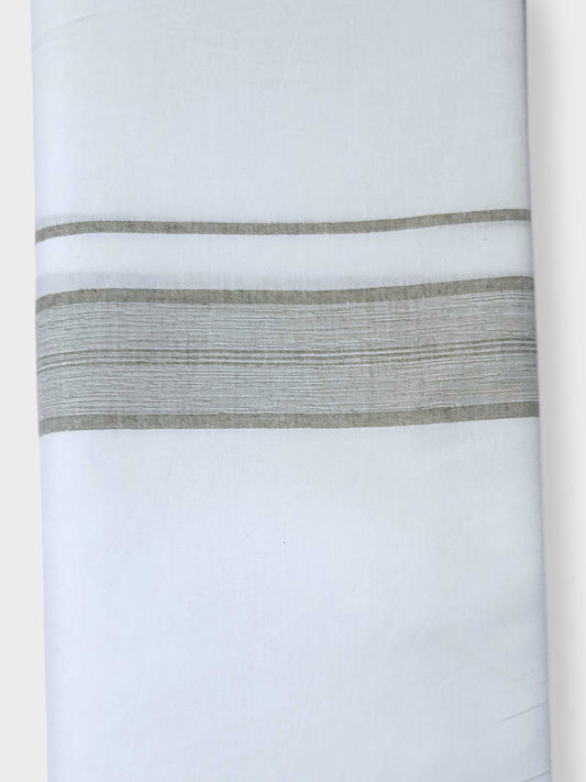 Single Kerala Pure White Mundu/Dhoti