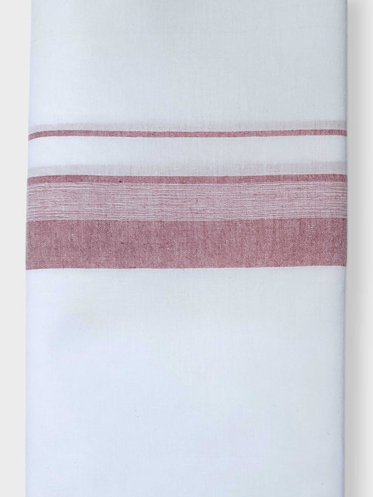 Single Kerala Pure White Mundu/Dhoti