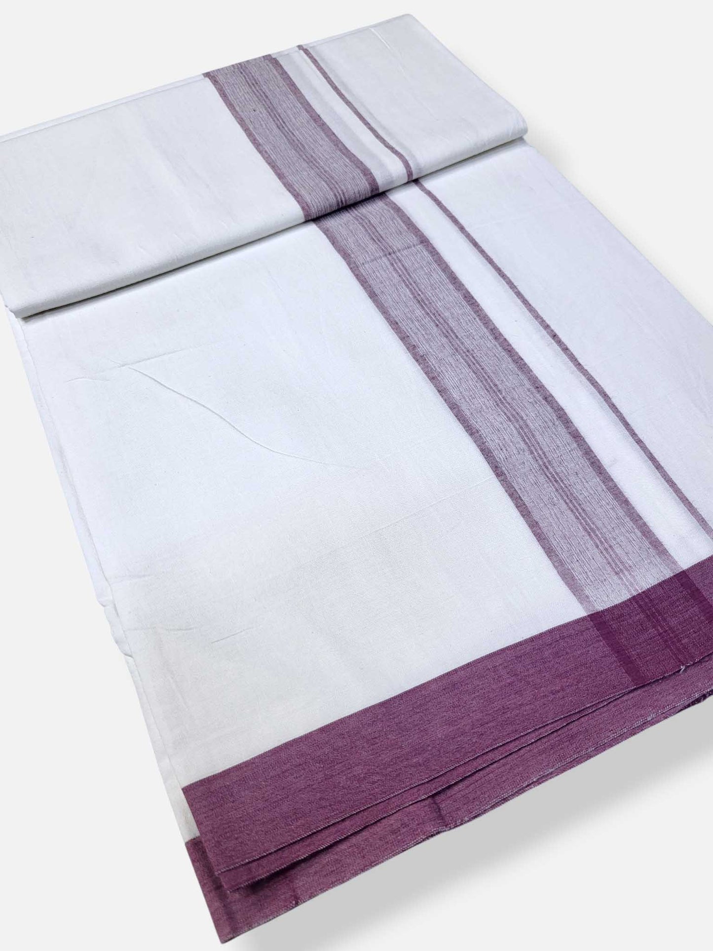 Single Kerala Pure White Mundu/Dhoti
