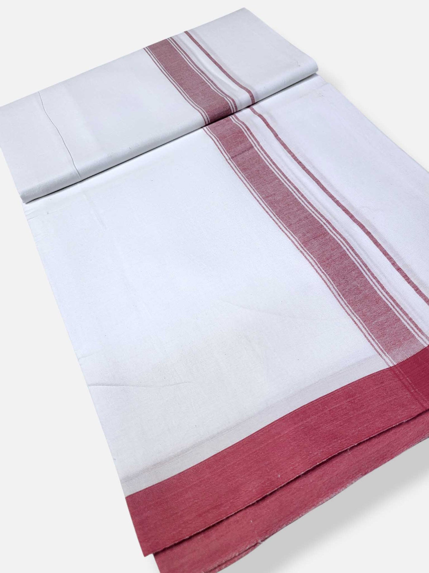 Single Kerala Pure White Mundu/Dhoti