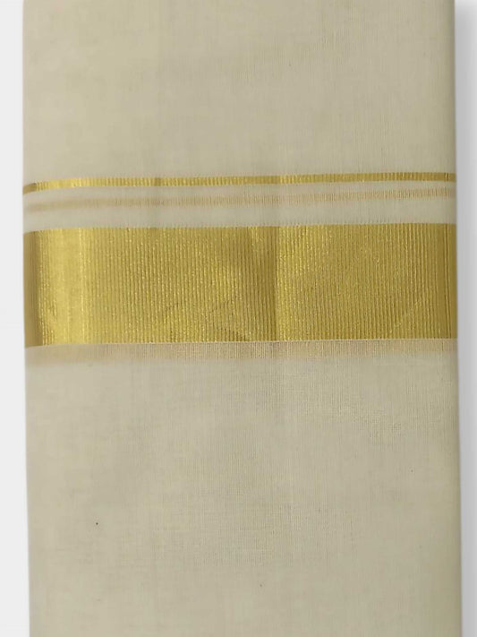 Original Balaramapuram Handloom Kasavu Mundu for Men