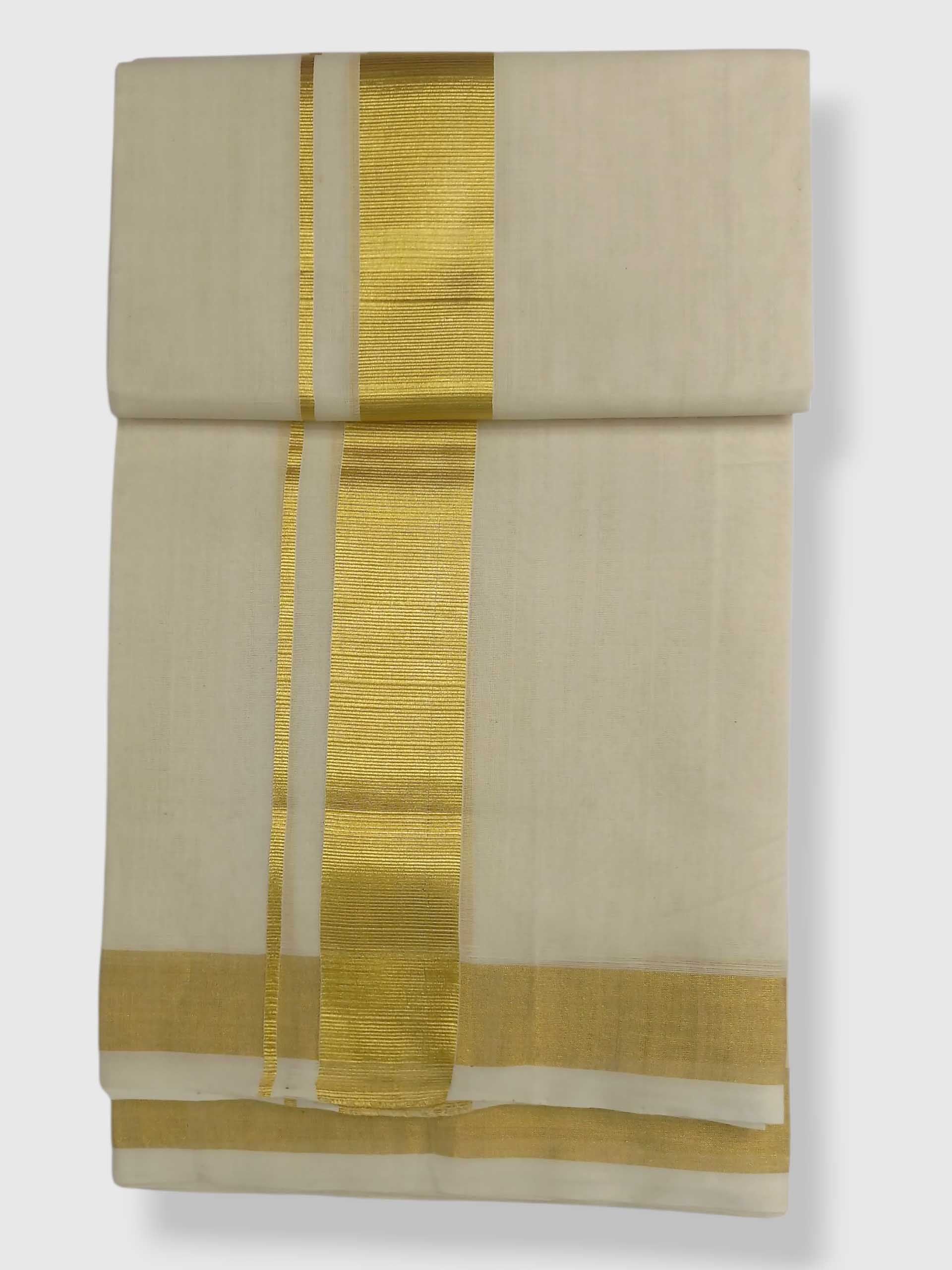 Original Balaramapuram Handloom Kasavu Mundu for Men