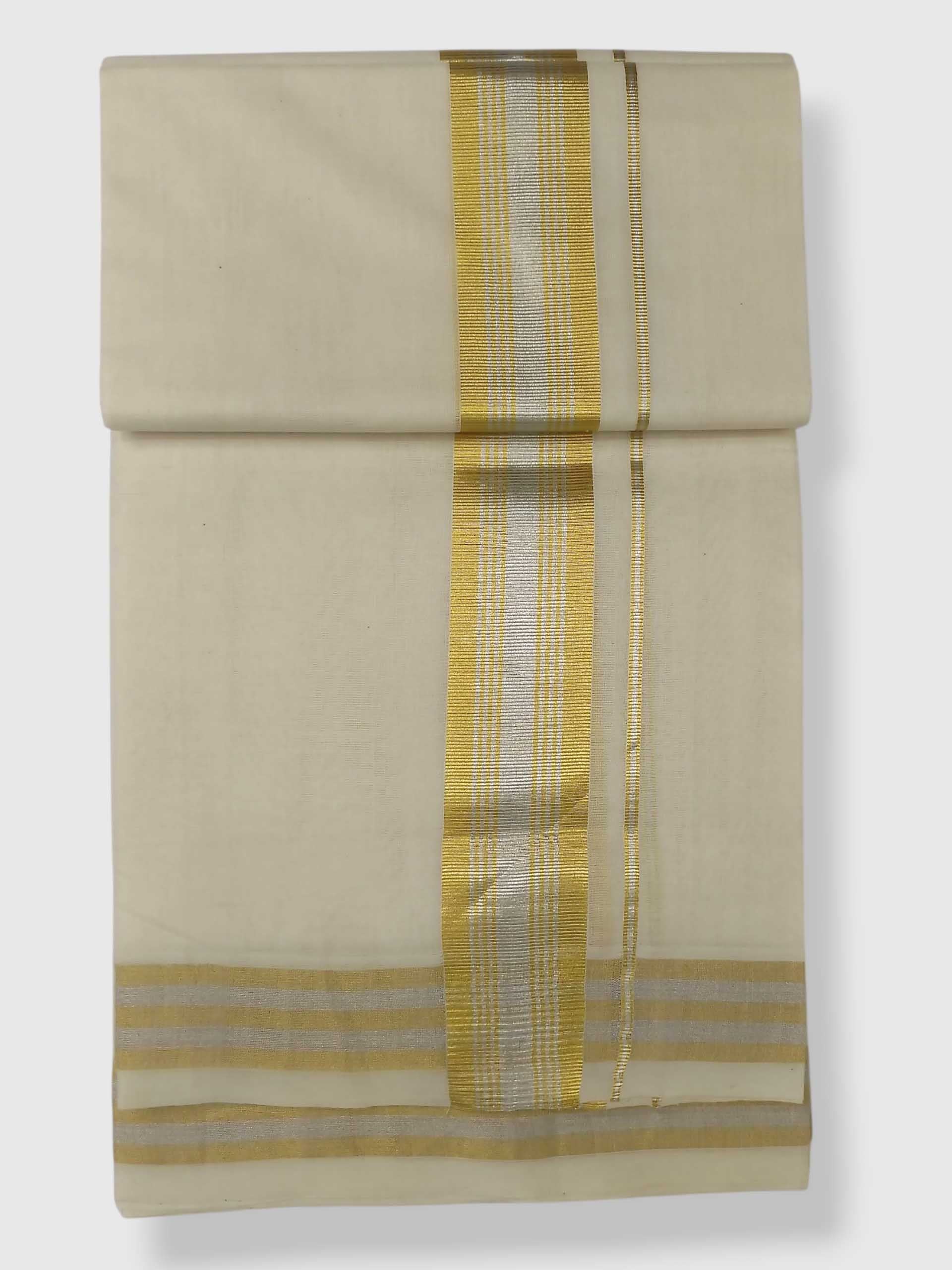 Original Balaramapuram Handloom Kasavu Mundu for Men