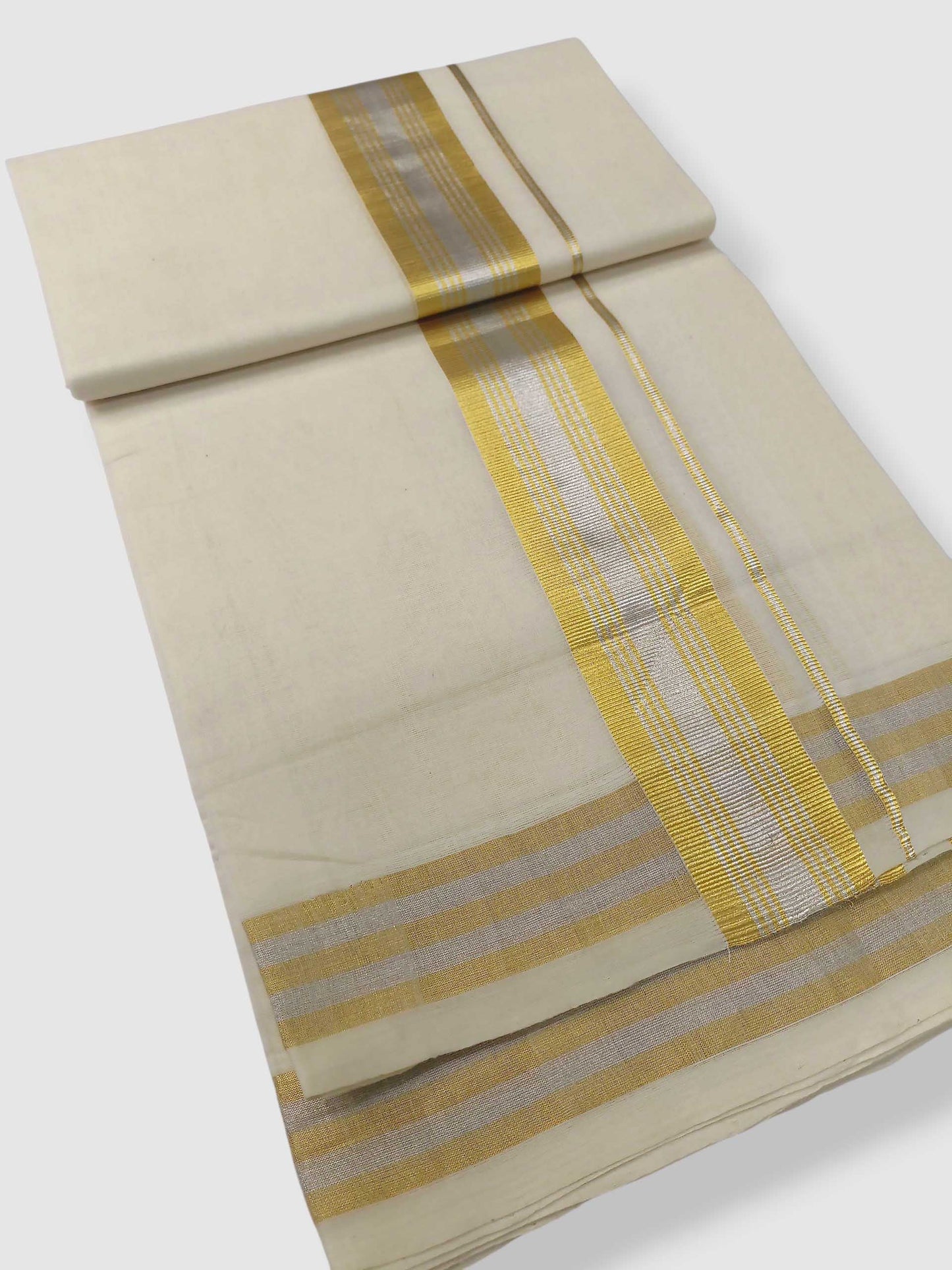 Original Balaramapuram Handloom Kasavu Mundu for Men