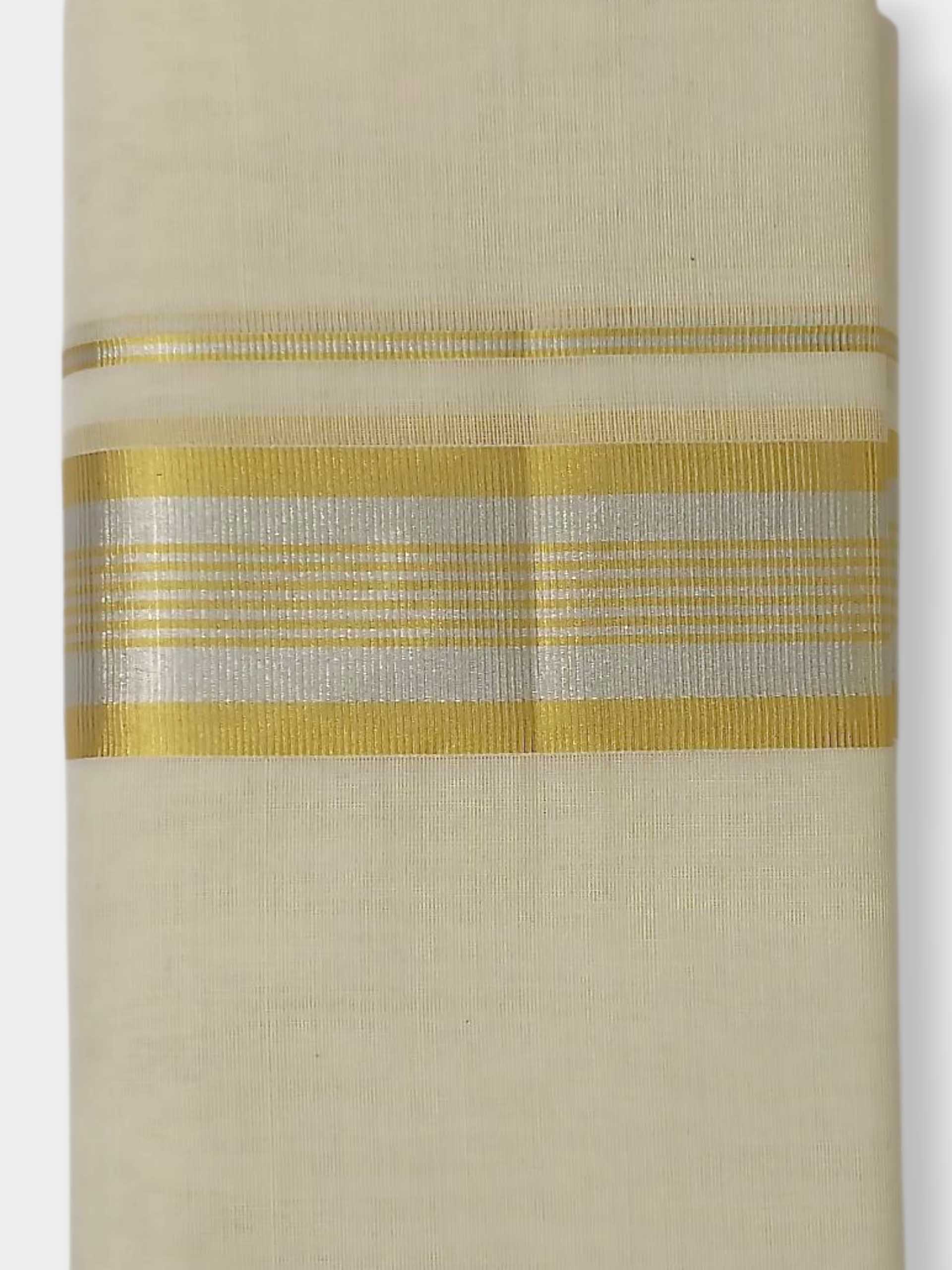 Original Balaramapuram Handloom Kasavu Mundu for Men