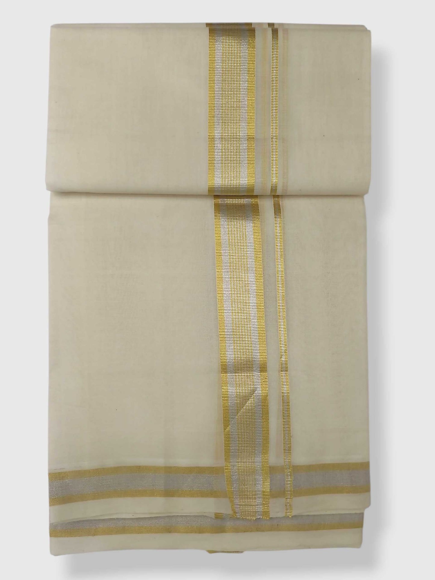 Original Balaramapuram Handloom Kasavu Mundu for Men