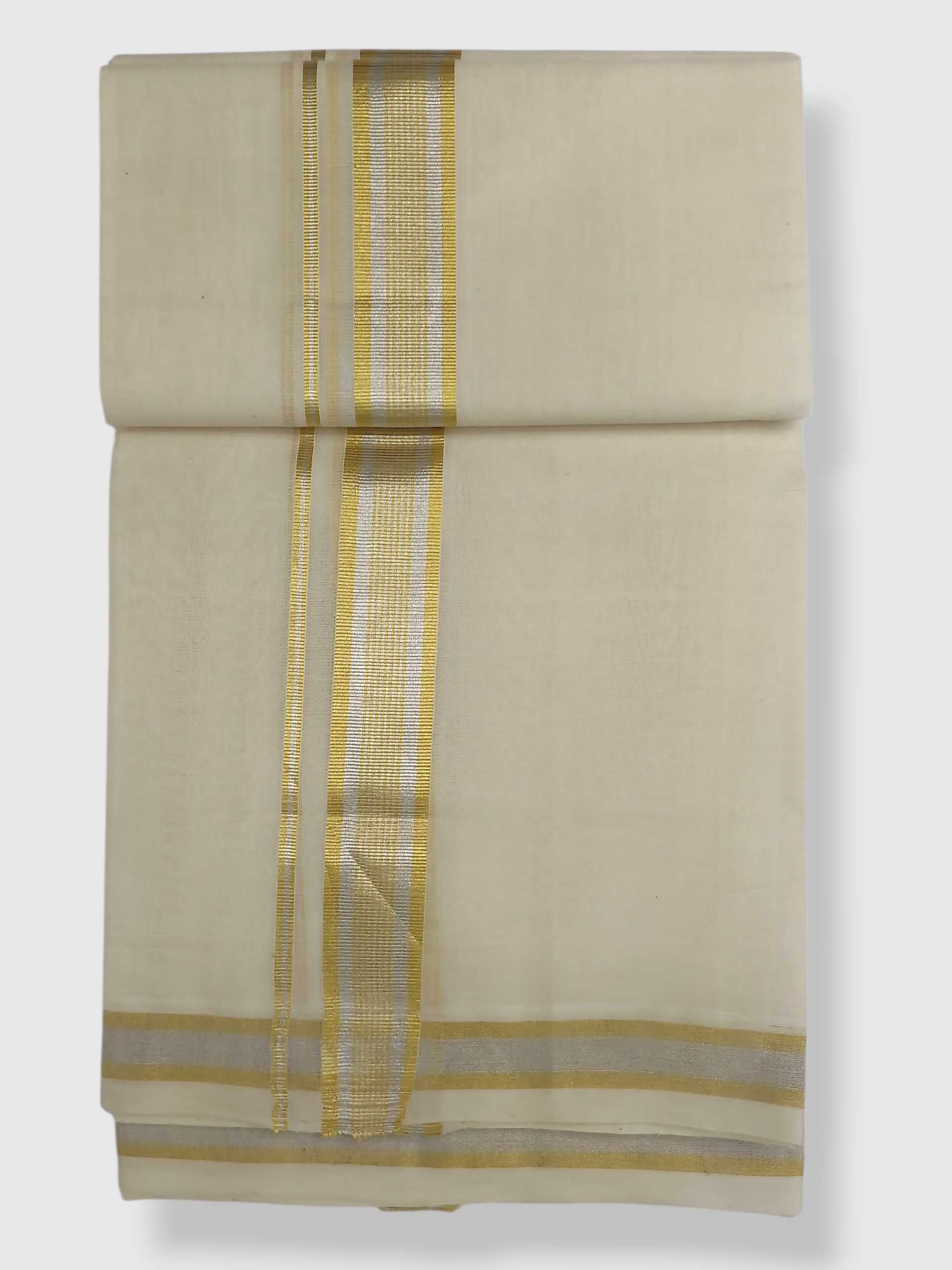 Original Balaramapuram Handloom Kasavu Mundu for Men