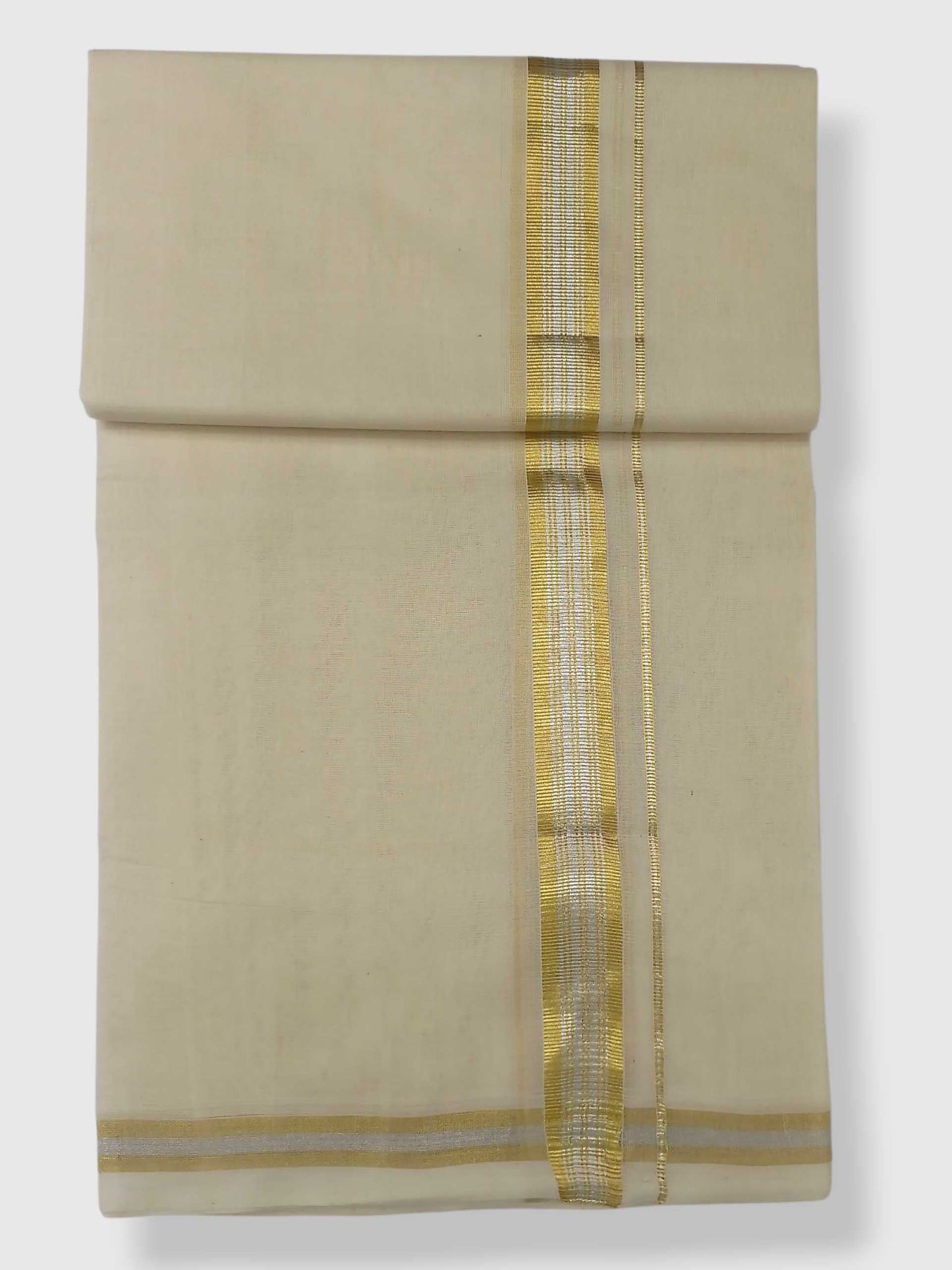 Original Balaramapuram Handloom Kasavu Mundu for Men
