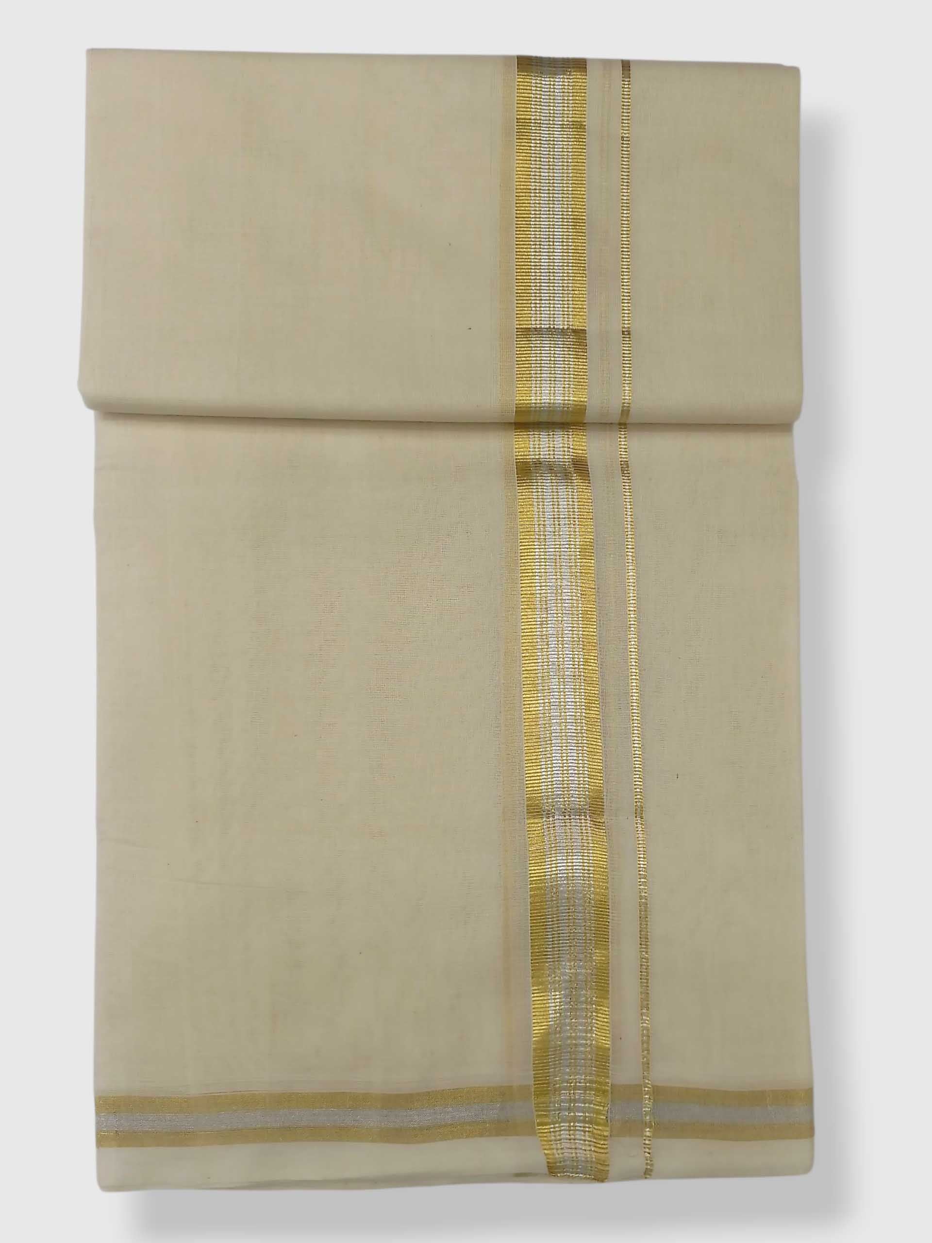 Original Balaramapuram Handloom Kasavu Mundu for Men