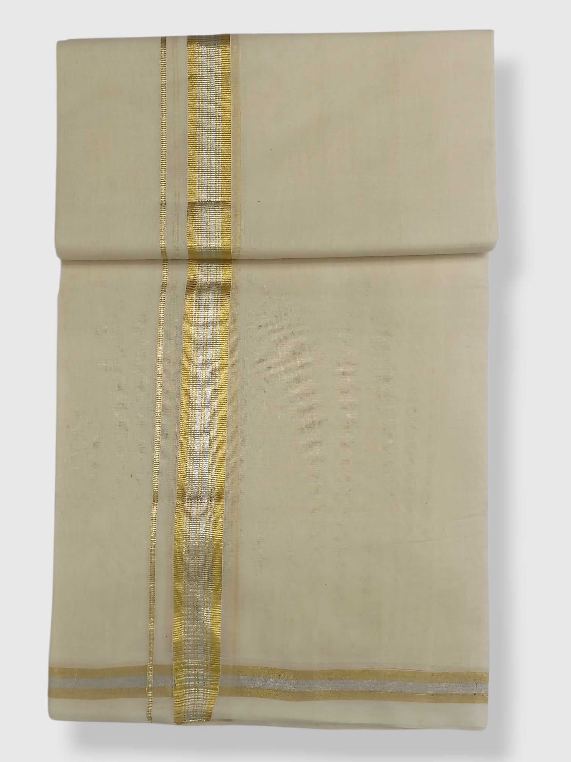 Original Balaramapuram Handloom Kasavu Mundu for Men