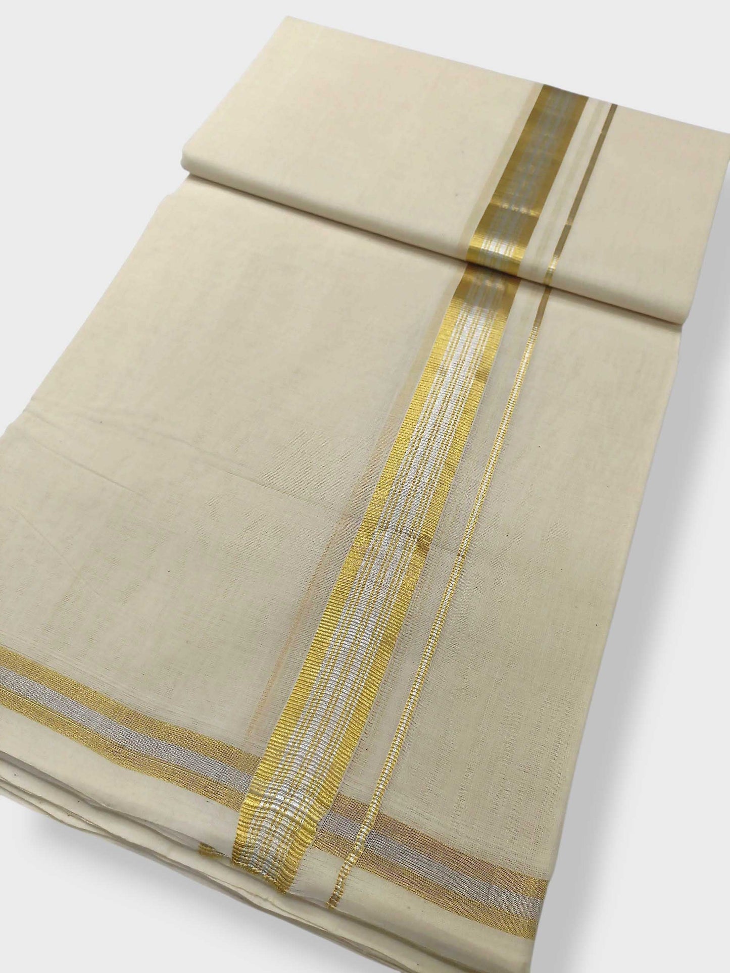 Original Balaramapuram Handloom Kasavu Mundu for Men