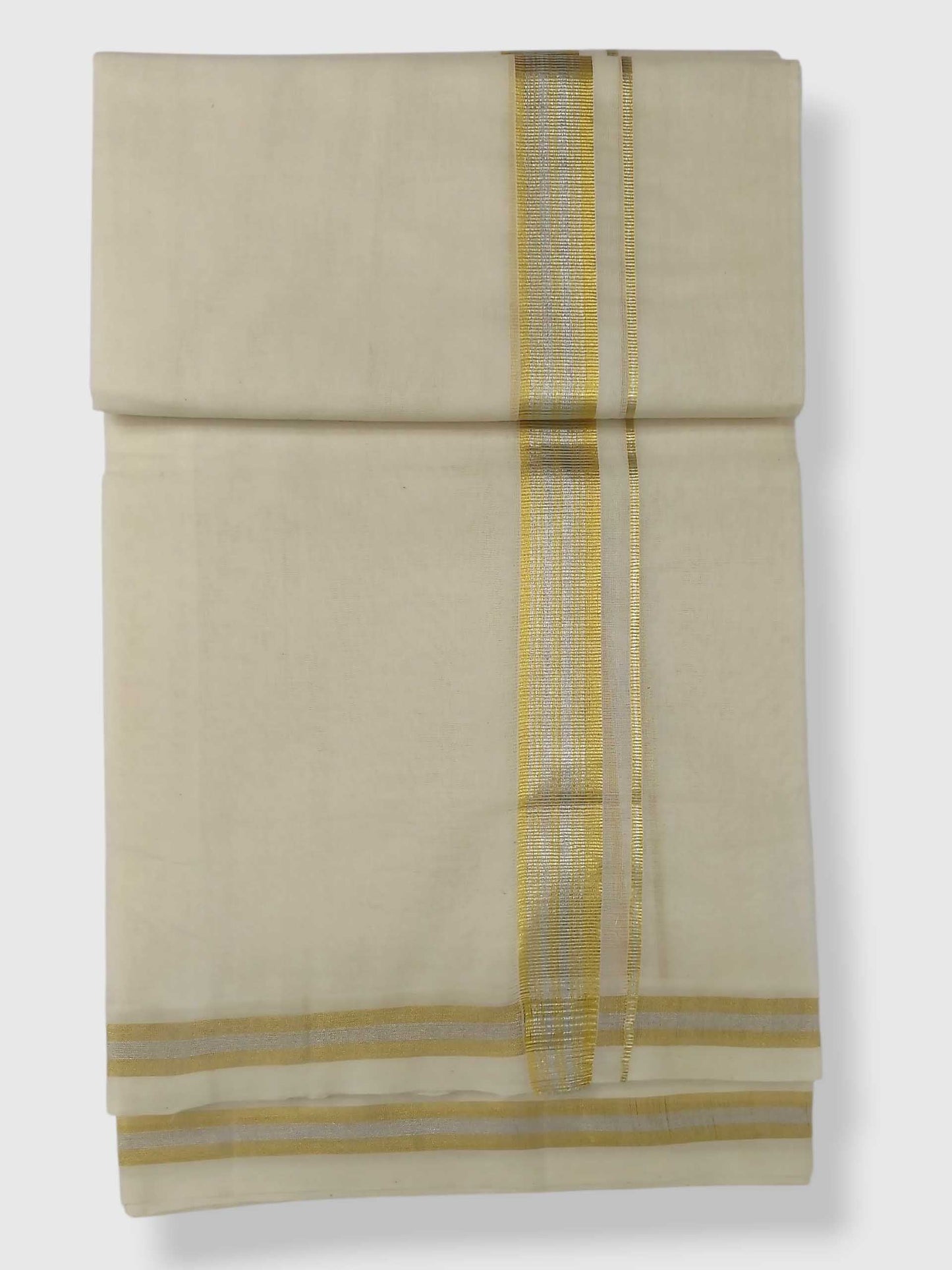 Original Balaramapuram Handloom Kasavu Mundu for Men
