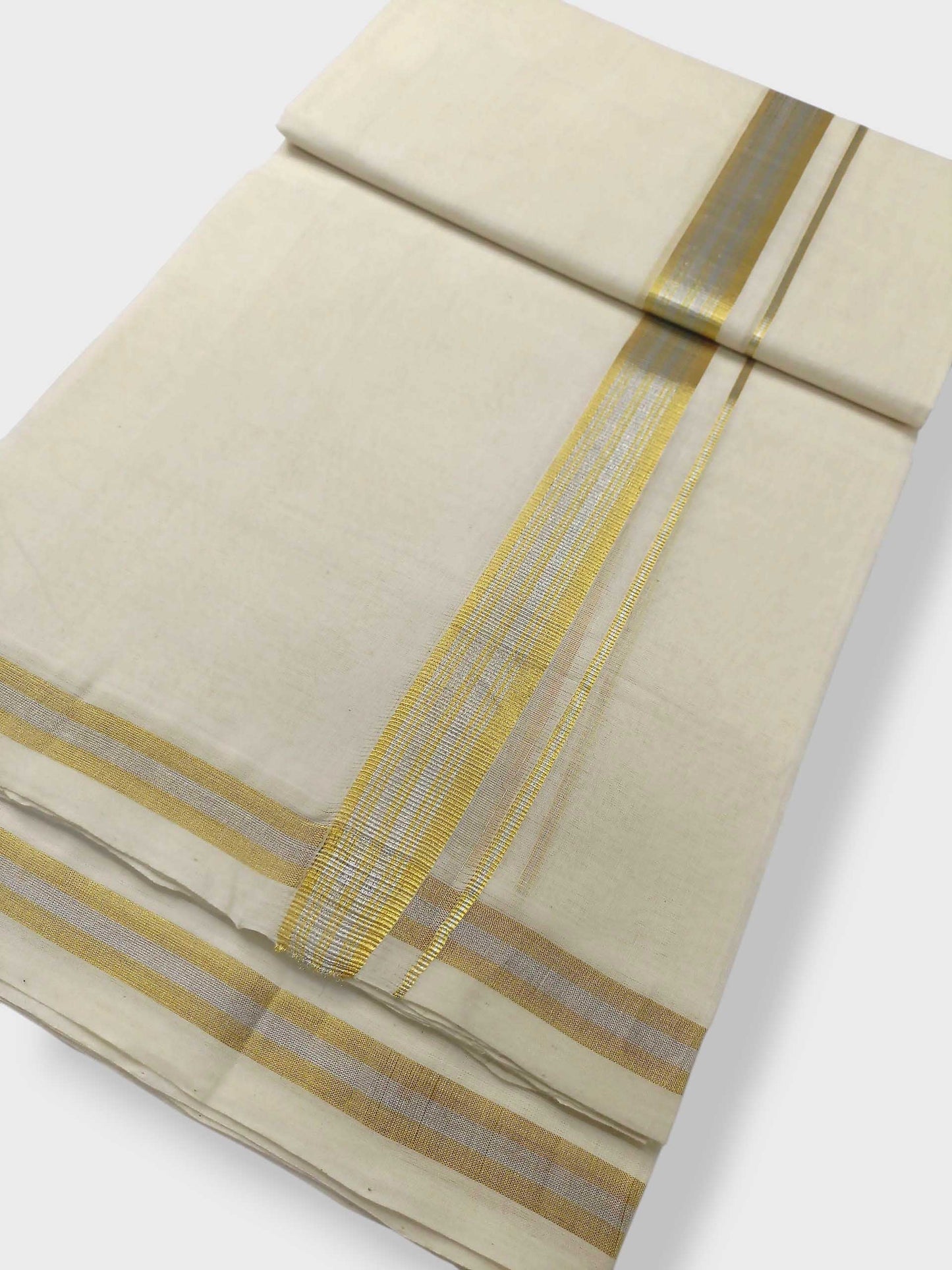 Original Balaramapuram Handloom Kasavu Mundu for Men
